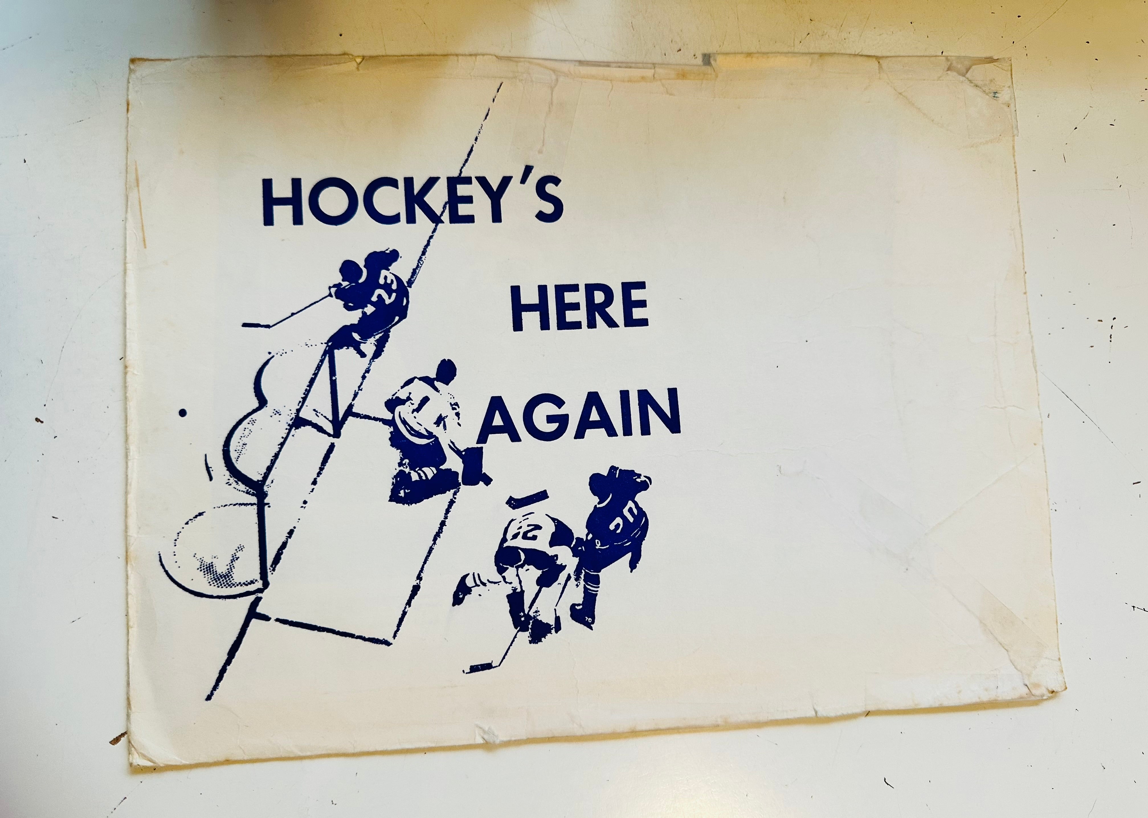Hockey 3 vintage photos with envelope 1960s?