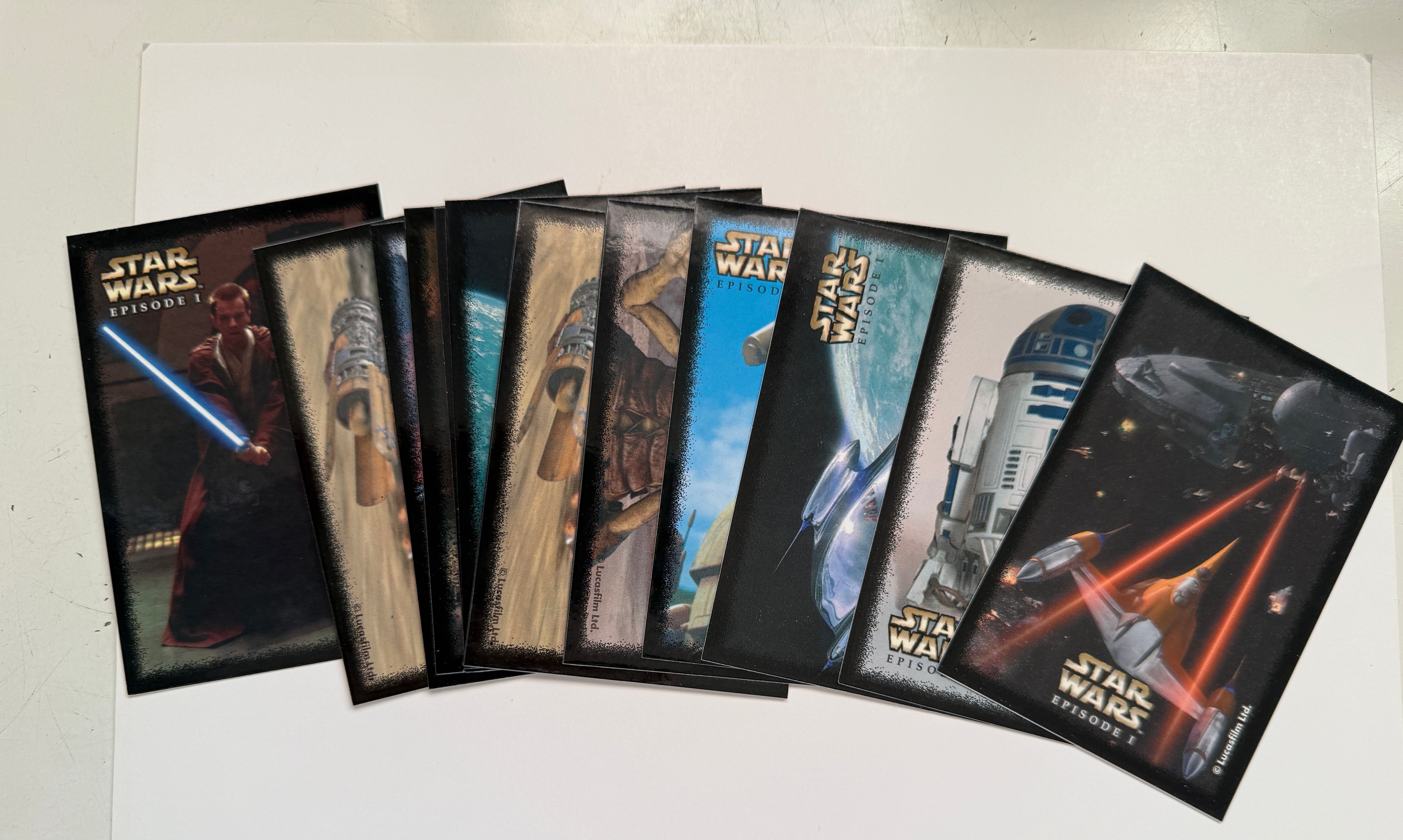 Star Wars episode one limited issued 12 sticker cards set 1997