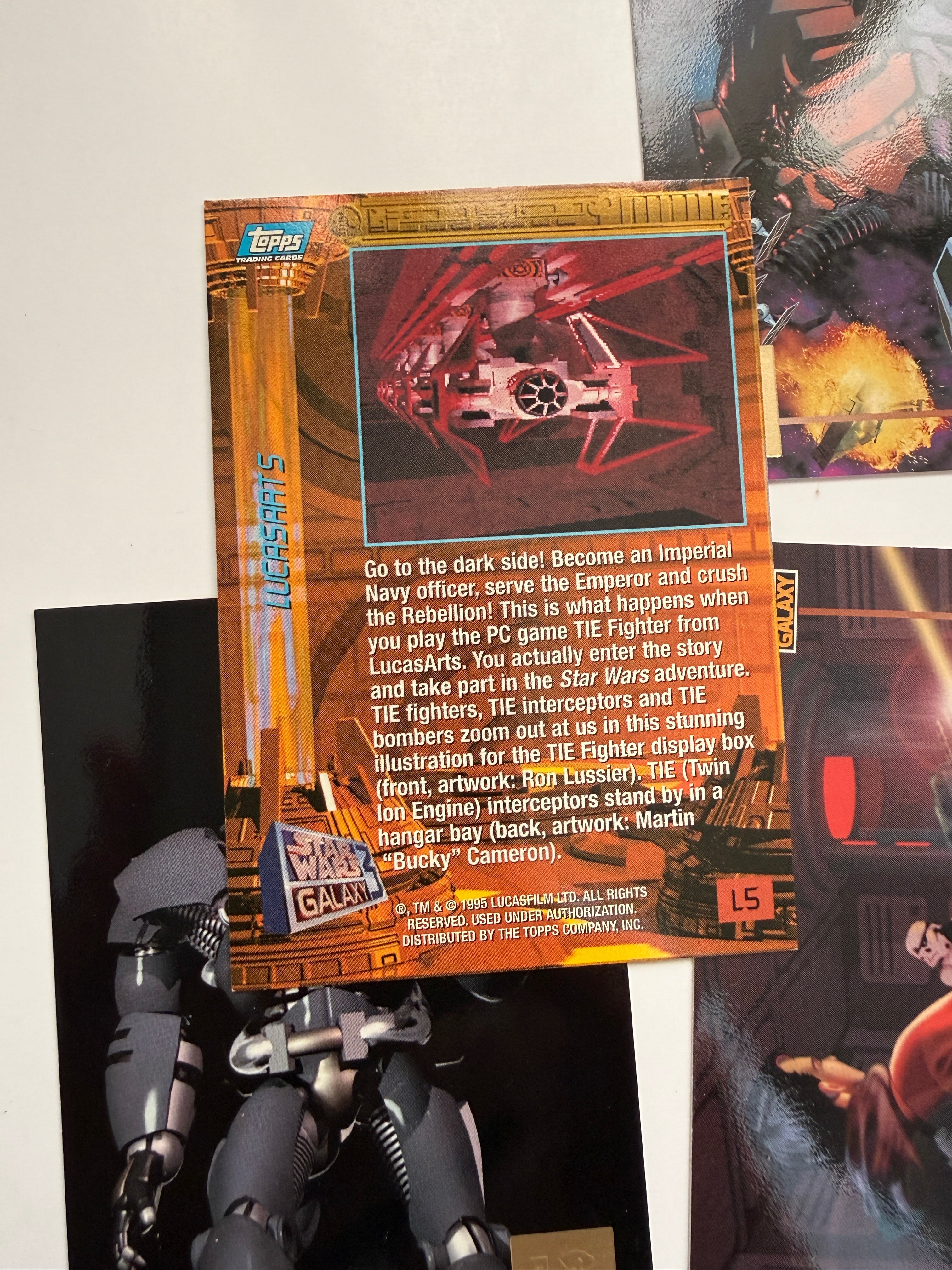 Star Wars Galaxy Topps gold insert card set 1995