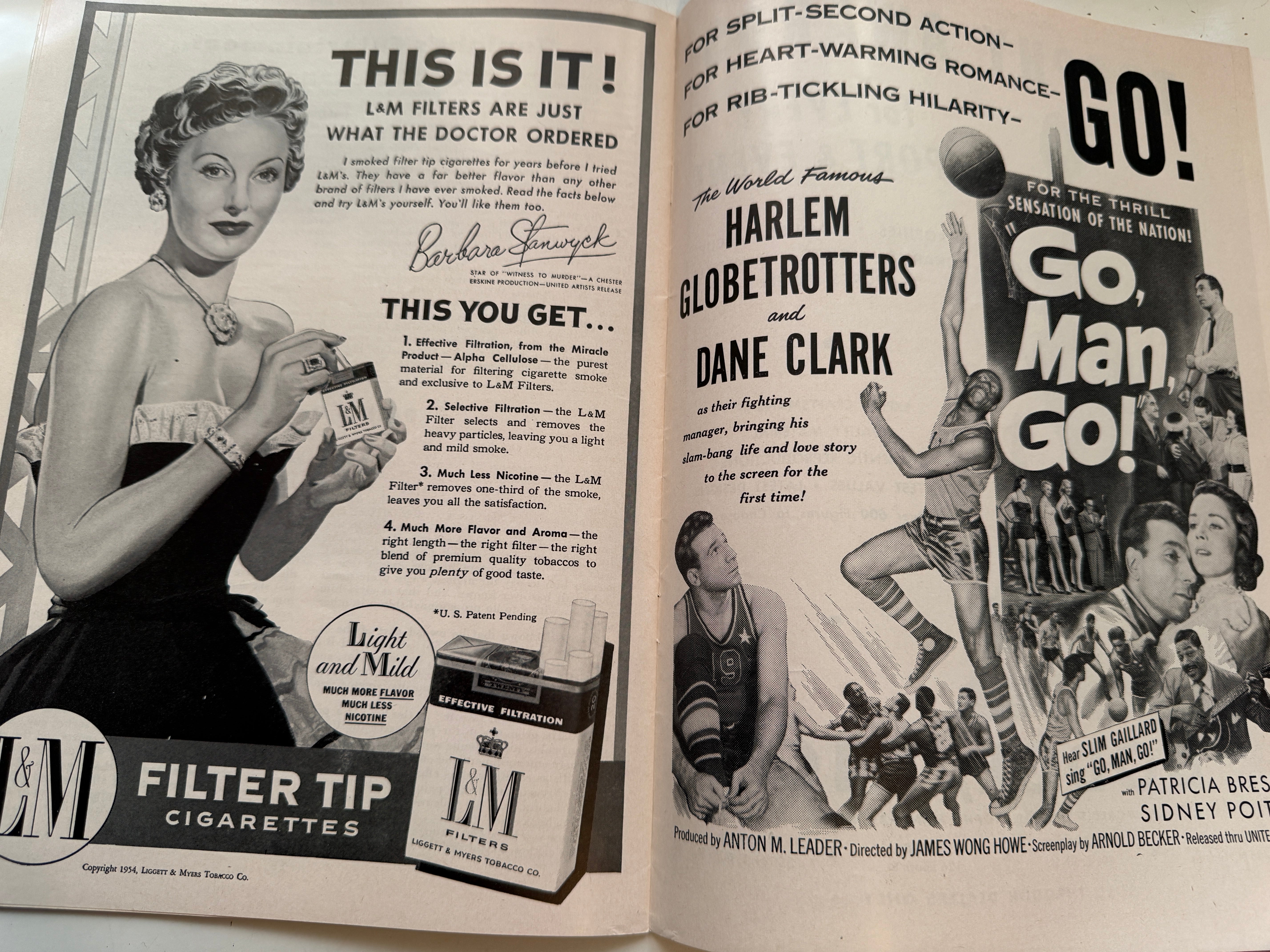 World Series of basketball tour program 1954