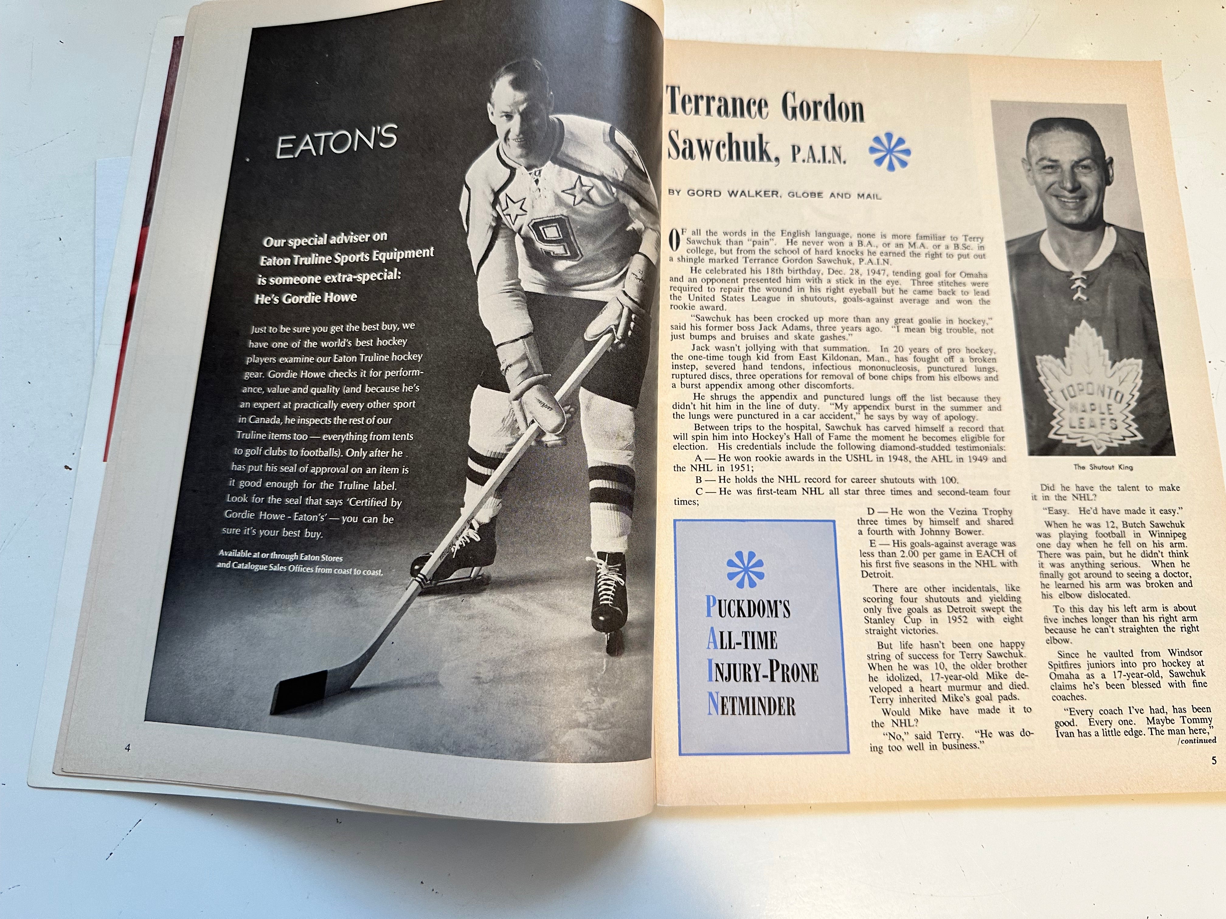 Maple Leaf Gardens hockey program Leafs vs Rangers March 1966-67