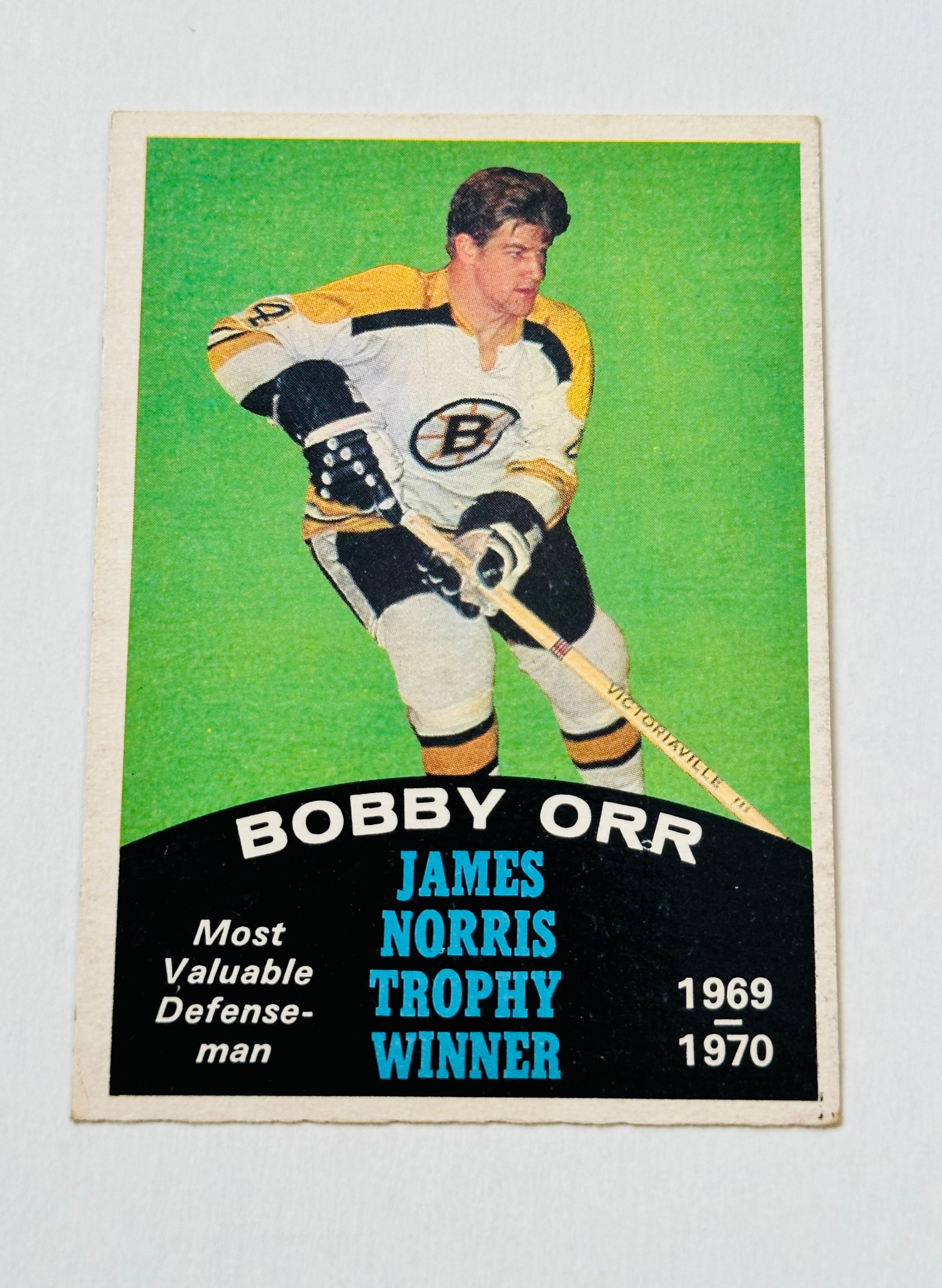 Bobby Orr James Norris Trophy winner opc hockey card 1970-71
