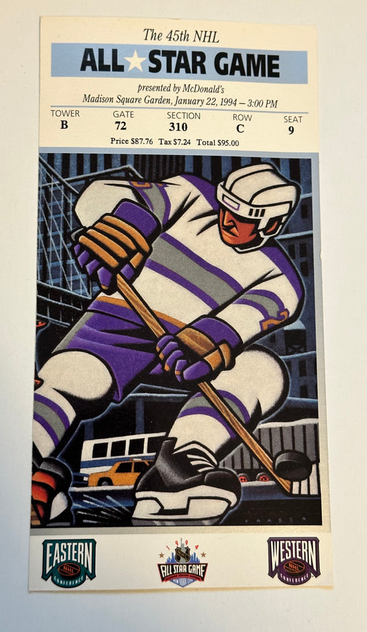 Hockey All-Star game ticket 1994