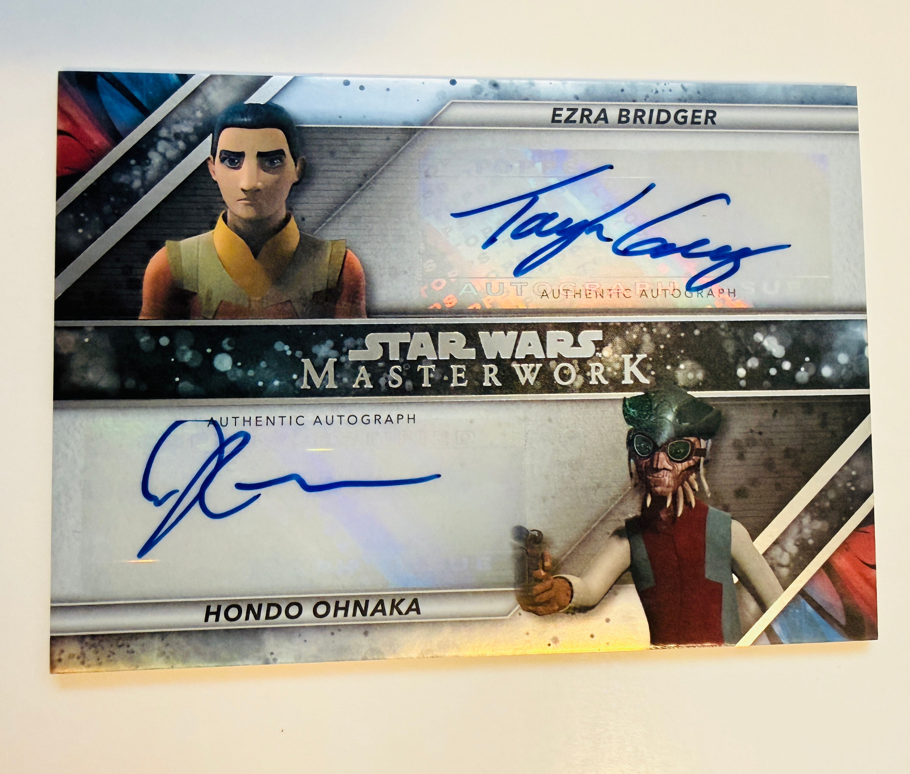 Star Wars Masterworks rare numbered double autograph insert card