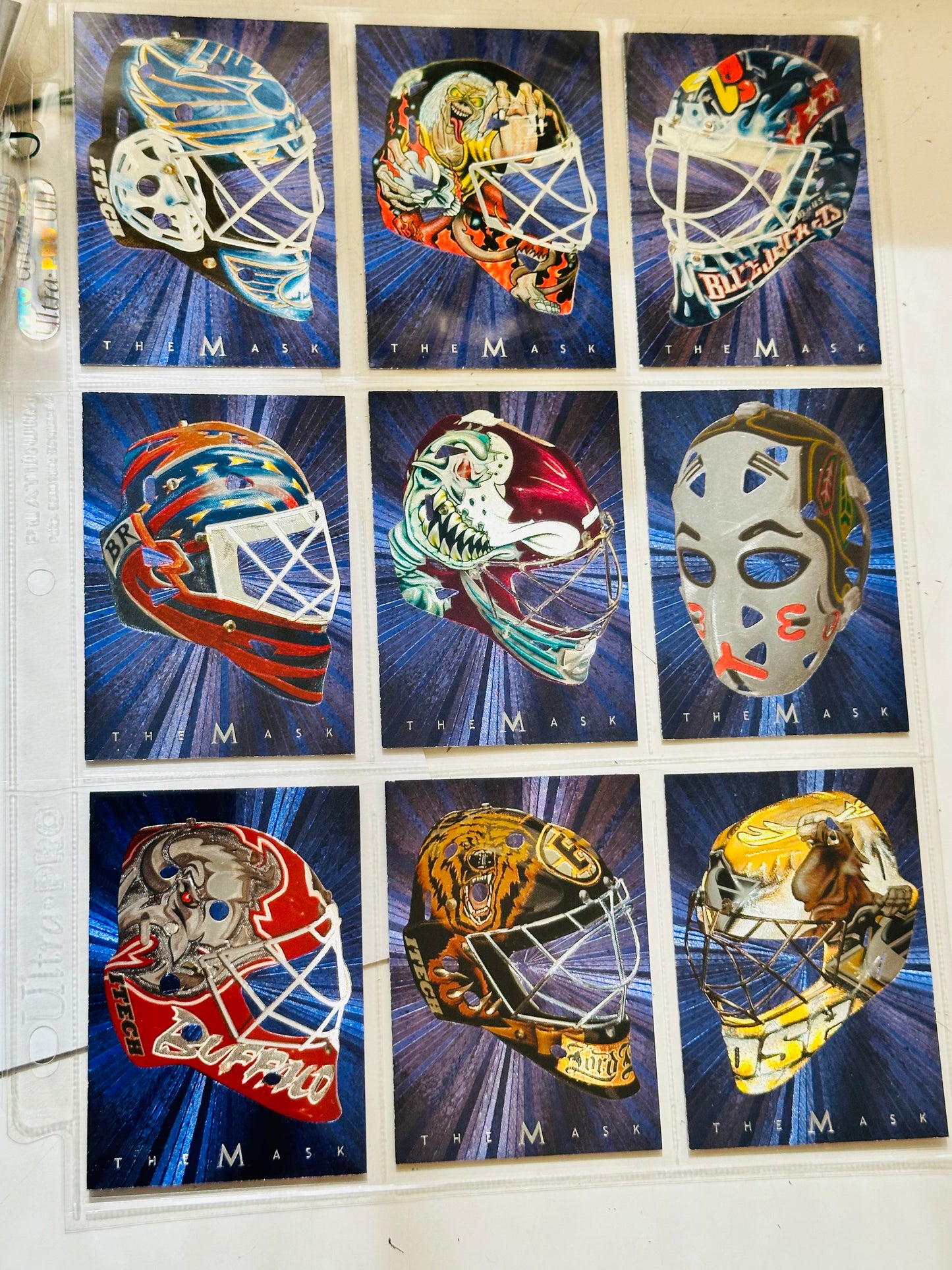 Hockey Goalie foil masks insert hockey cards lot deal 2002