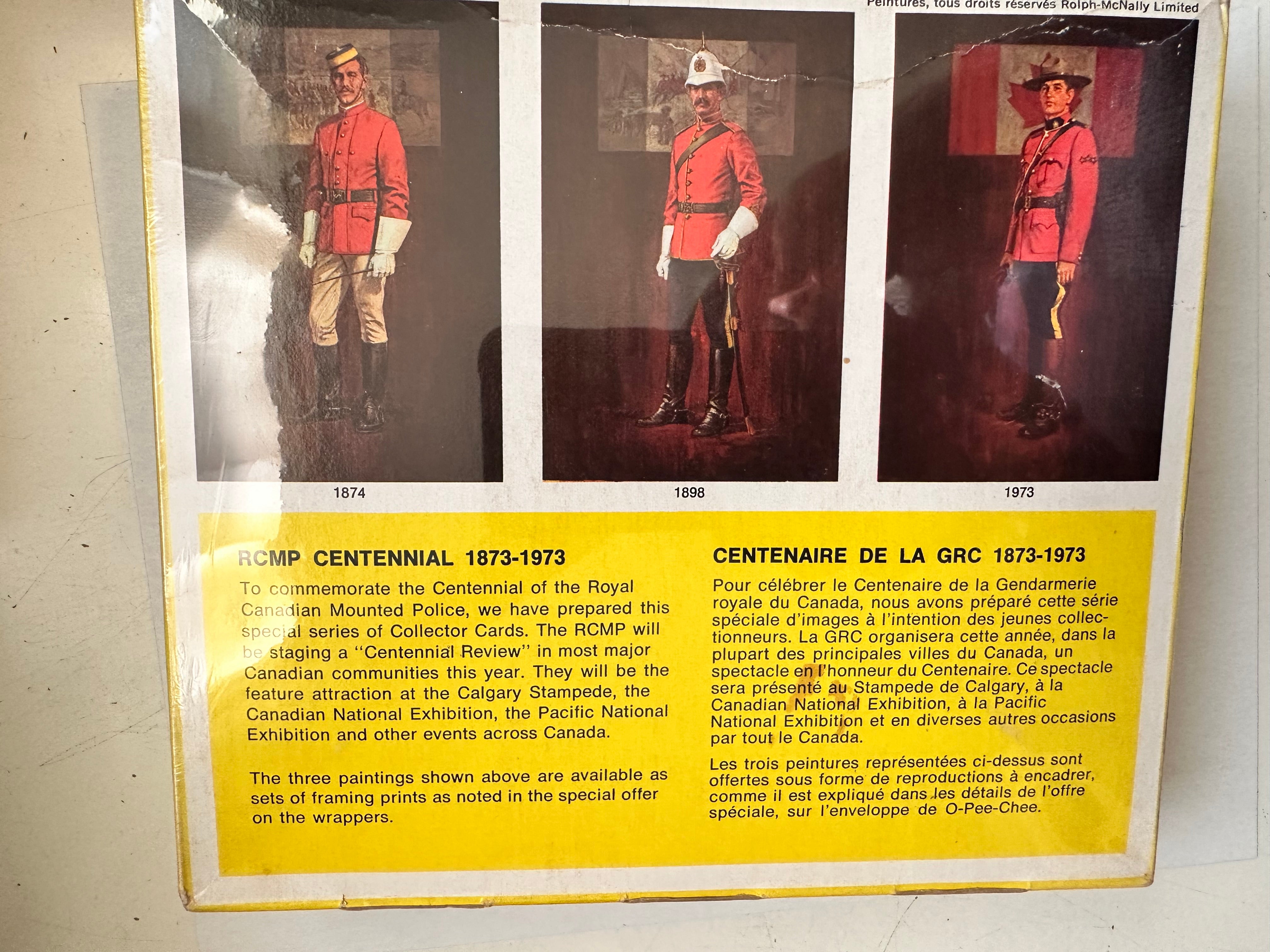 Royal Canadian Mounted Police rare empty Opc display box 1974