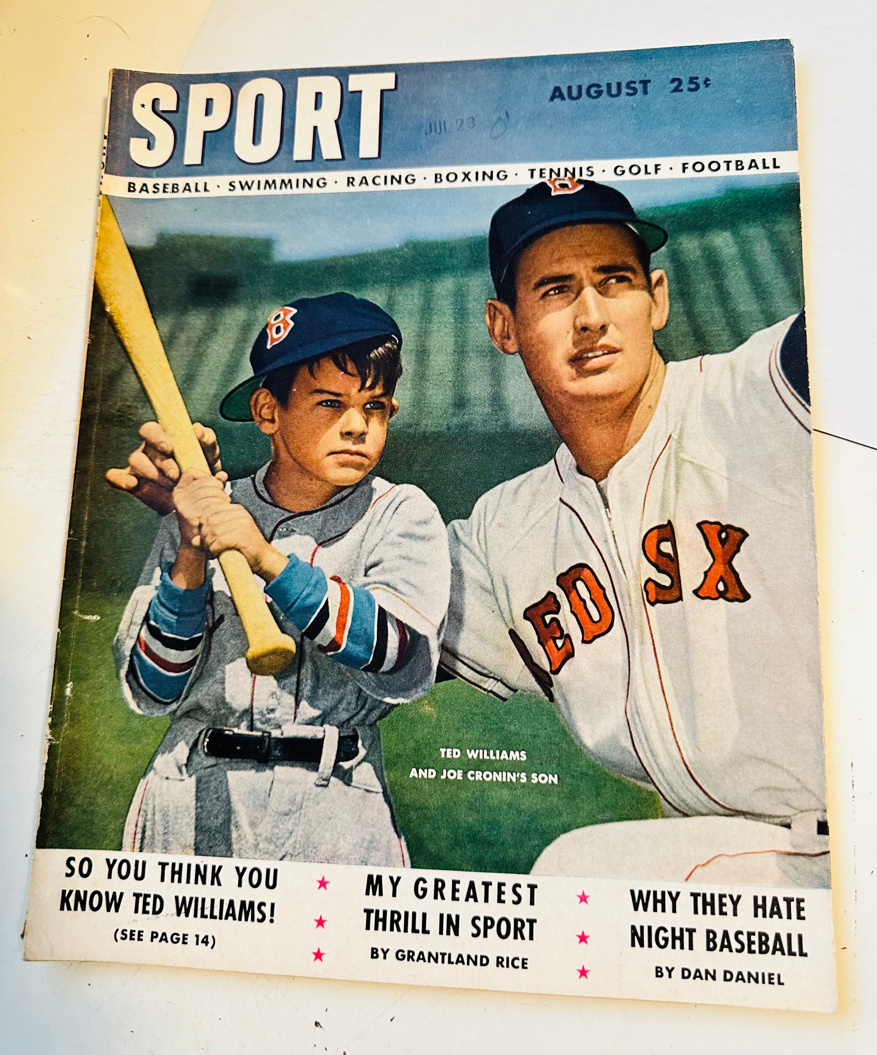 Sport Magazine Ted Williams cover issue 1947