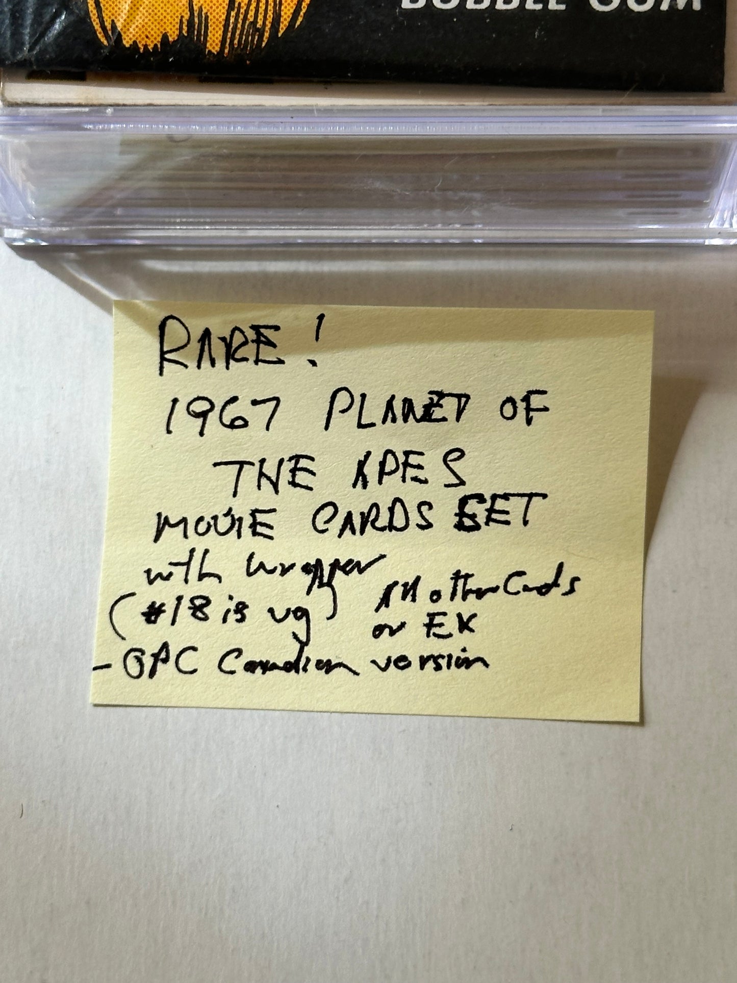 1968 Opc rare Canadian version Planet of the Apes movie opc movie cards set with wrapper