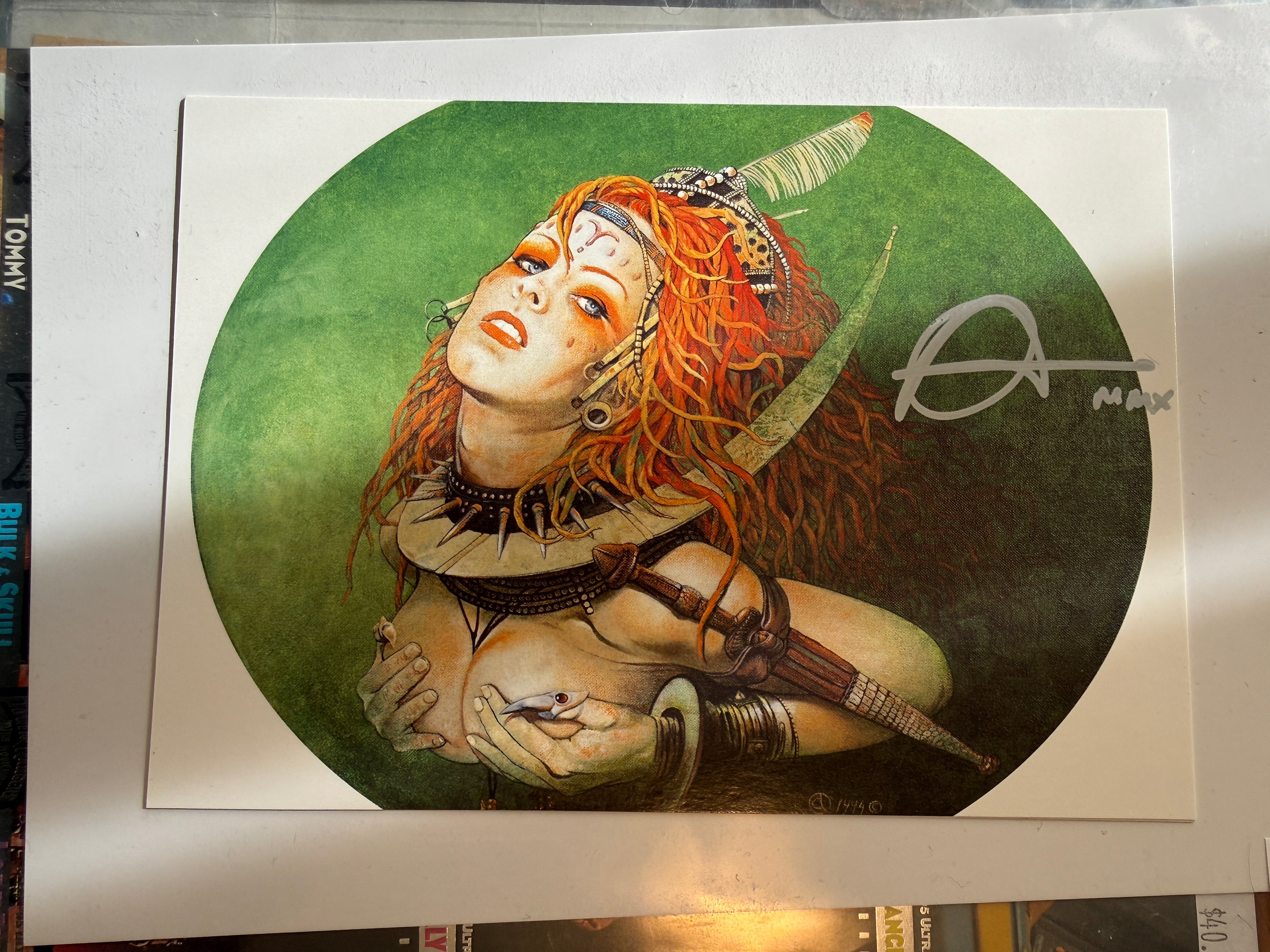 Christos achilleos limited edition card autographed by this artist sold with COA
