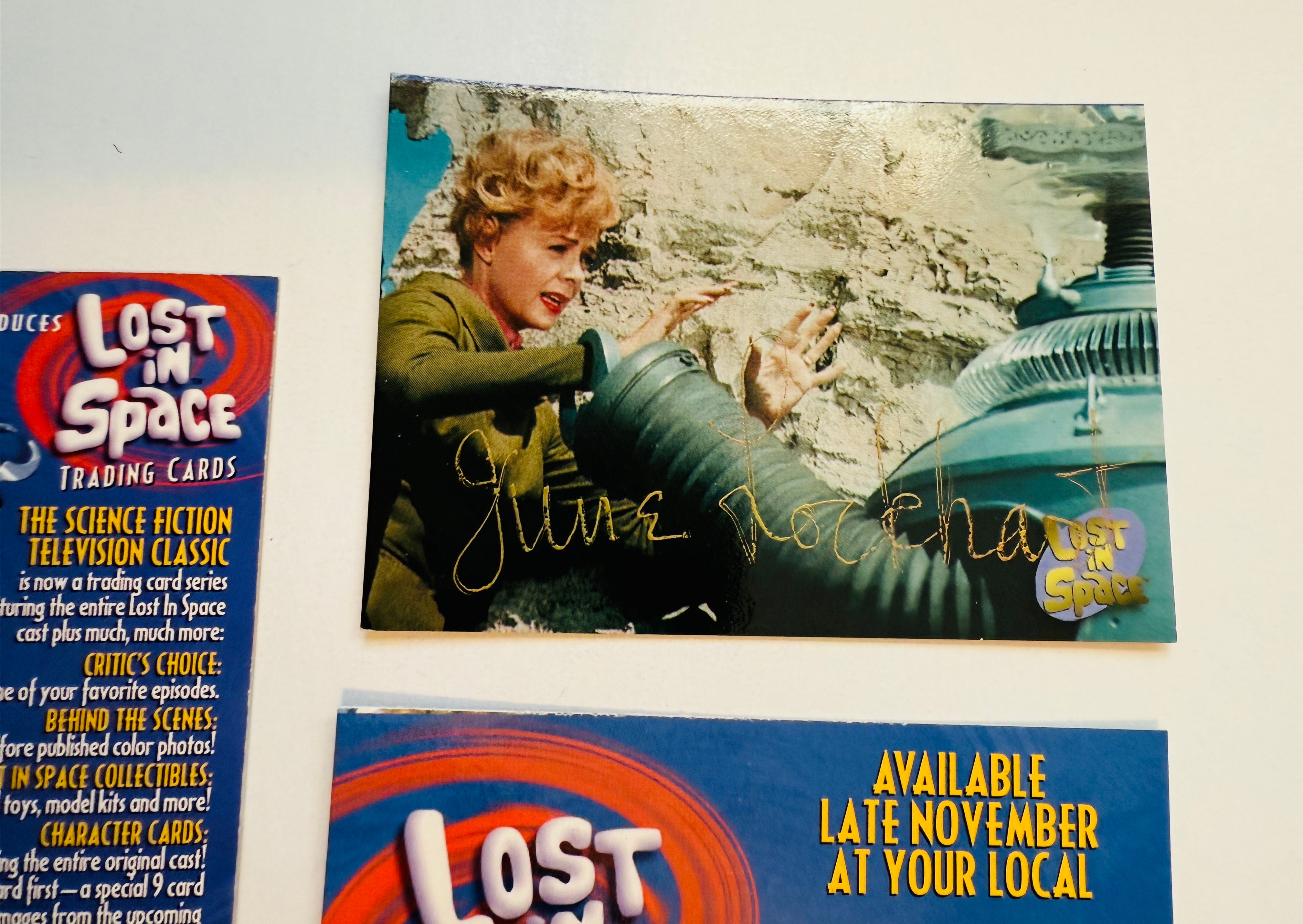 Lost in Space TV show June Lockhart signed in person card w/ COA