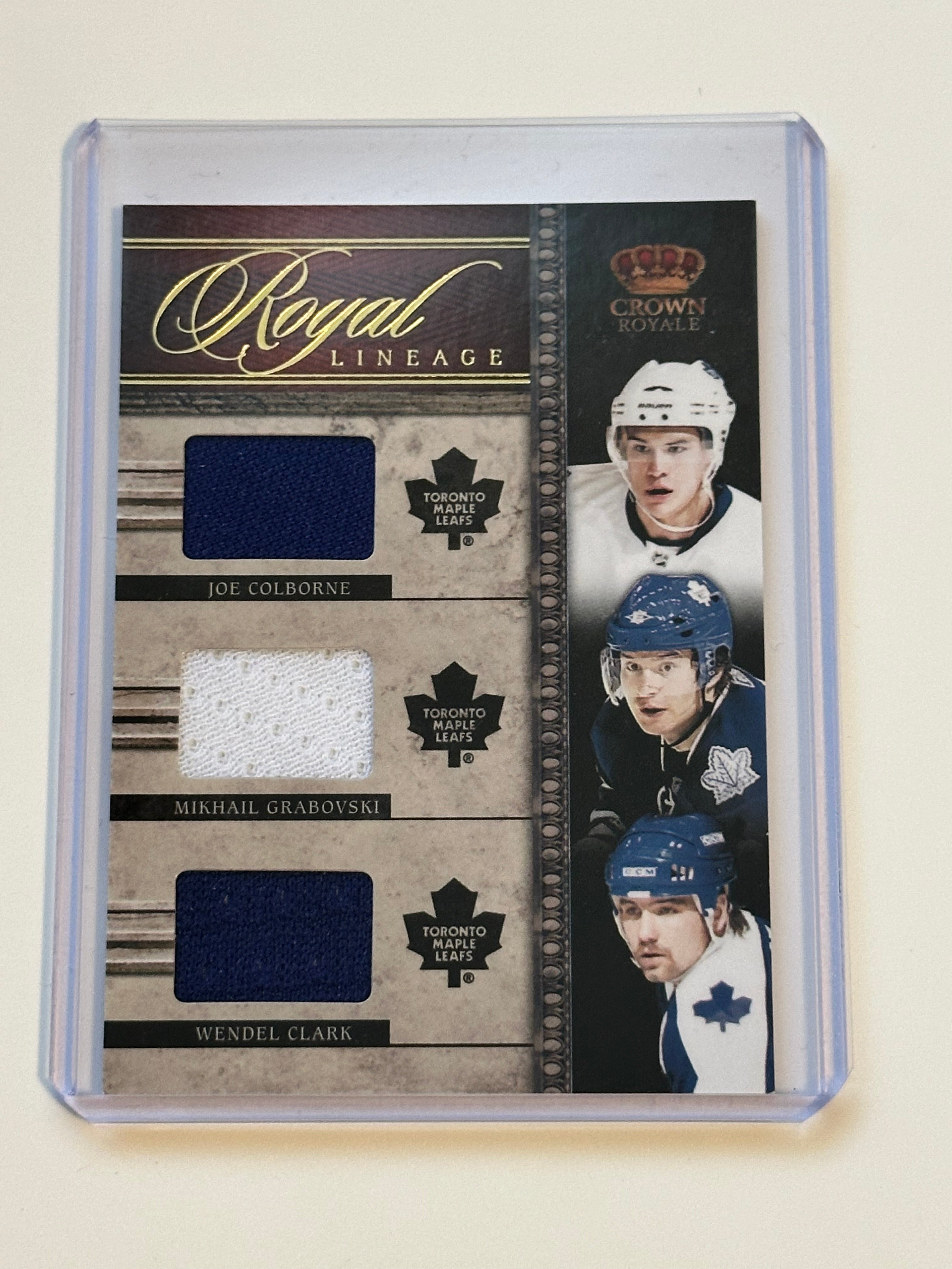 Wendell Clark and more Toronto Maple Leafs triple memorabilia, insert hockey card