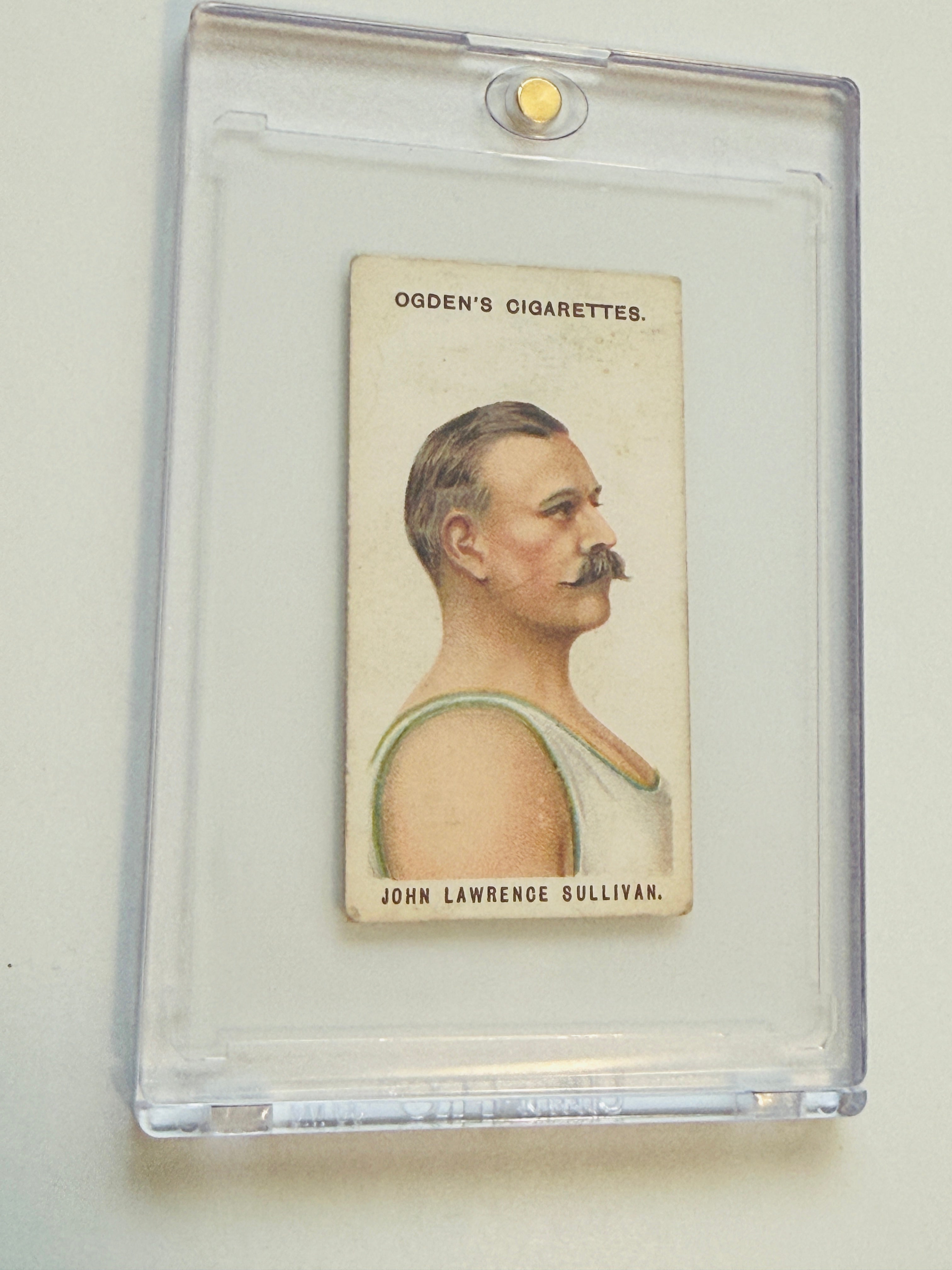 John Sullivan boxing legend, rare original card from 1908