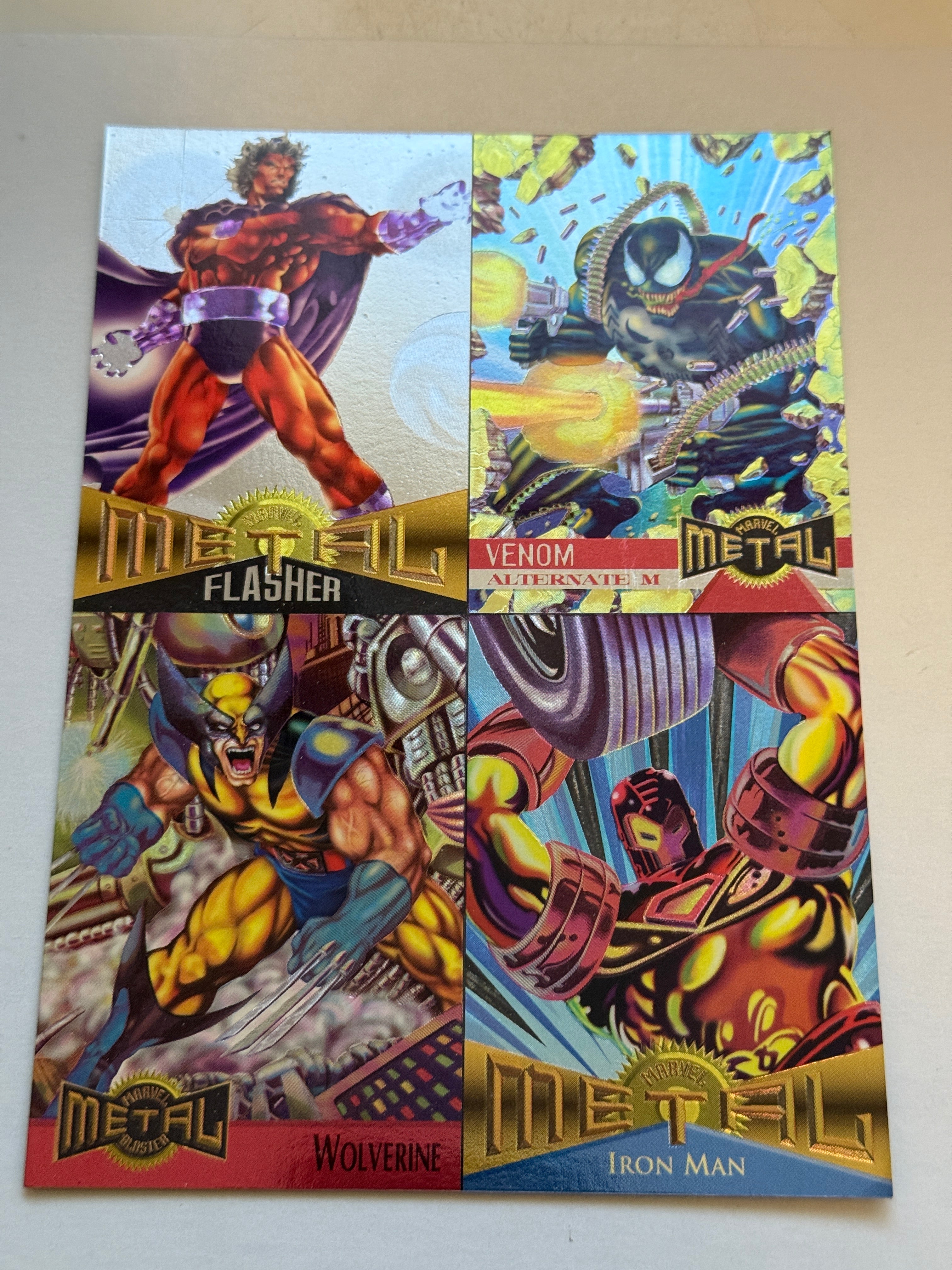 Marvel metal vintage Uncut Card Sheets 1995