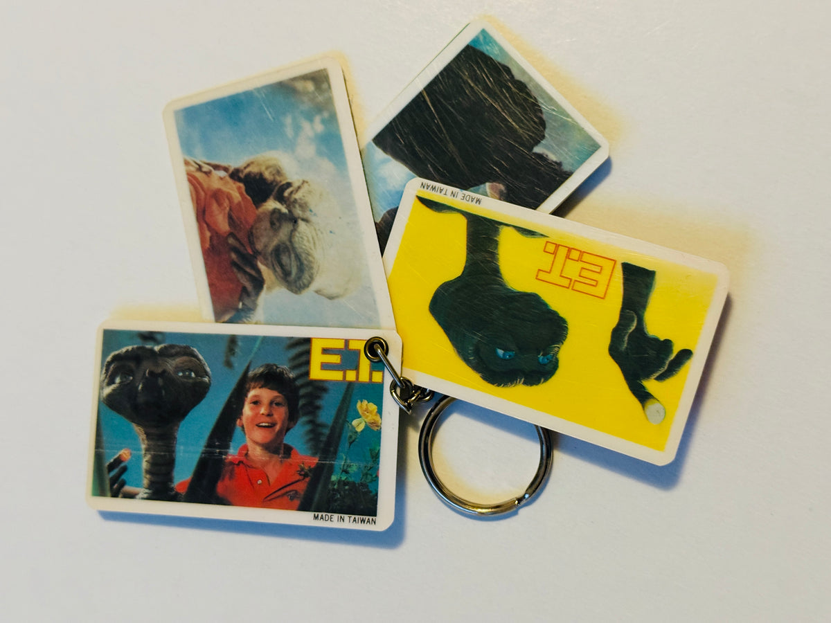 ET movie rare five photo cards keychain 1982