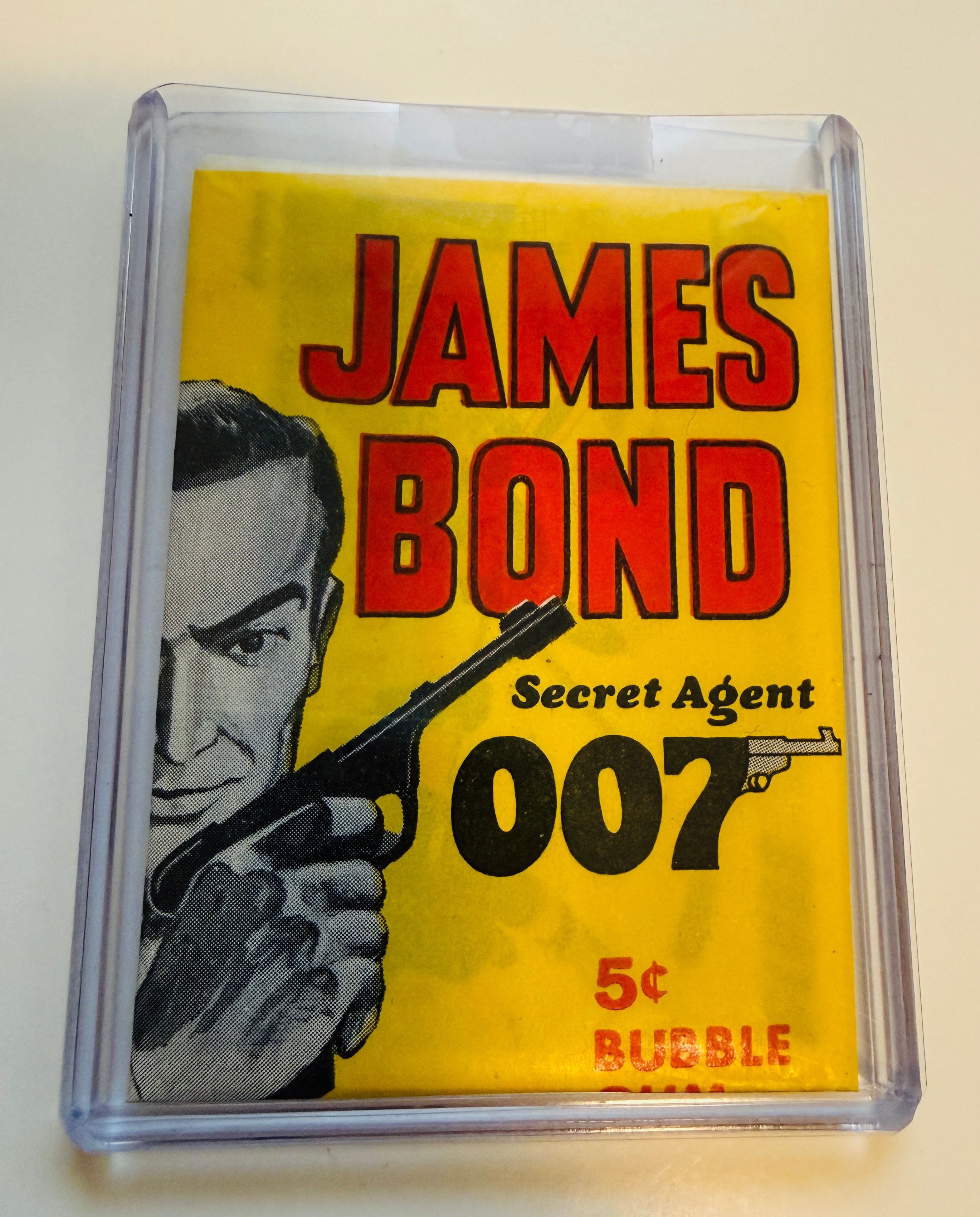 James Bond movies rare card wrapper from 1965
