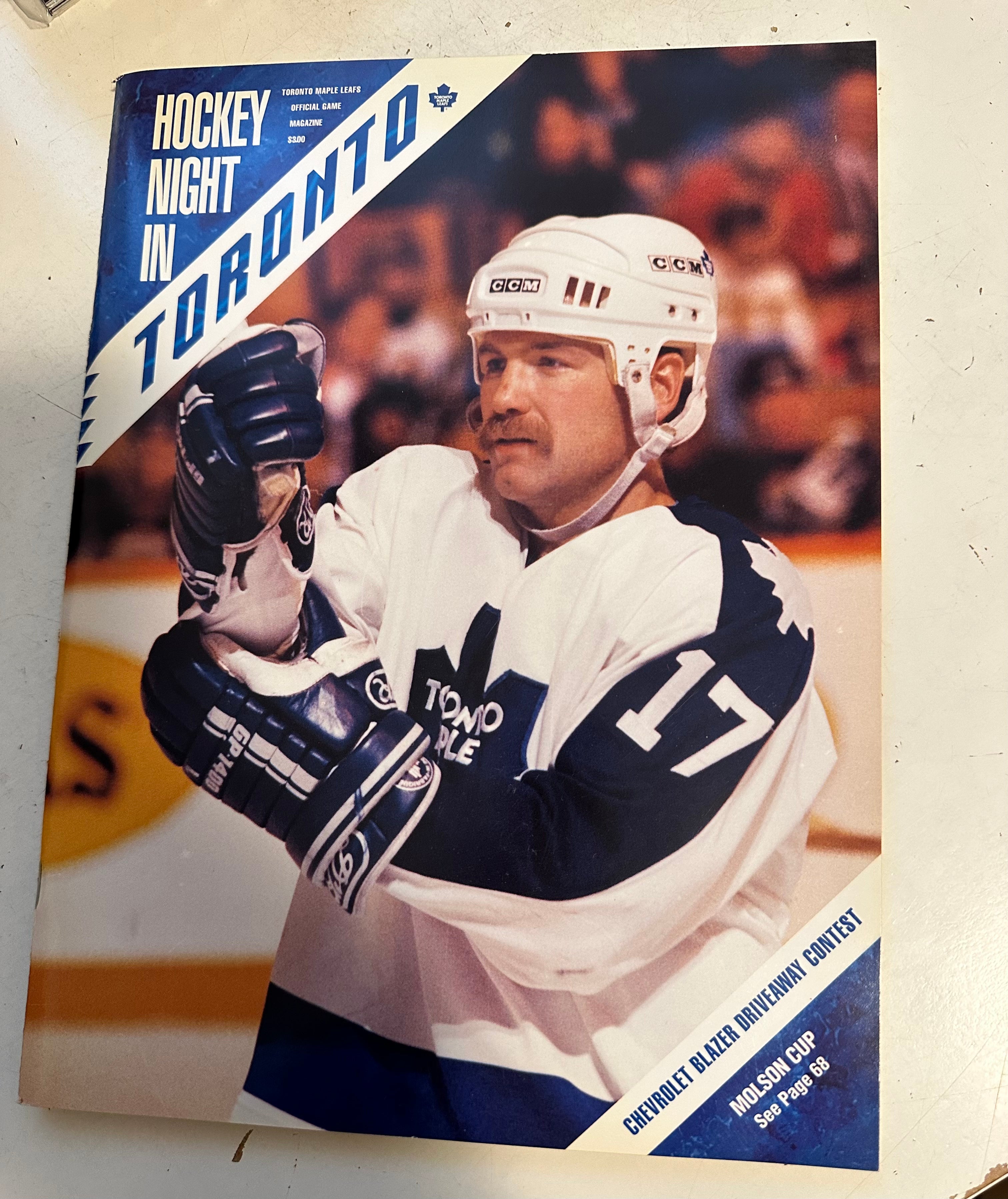 Toronto Maple Leafs hockey game original program with ticket 1992.