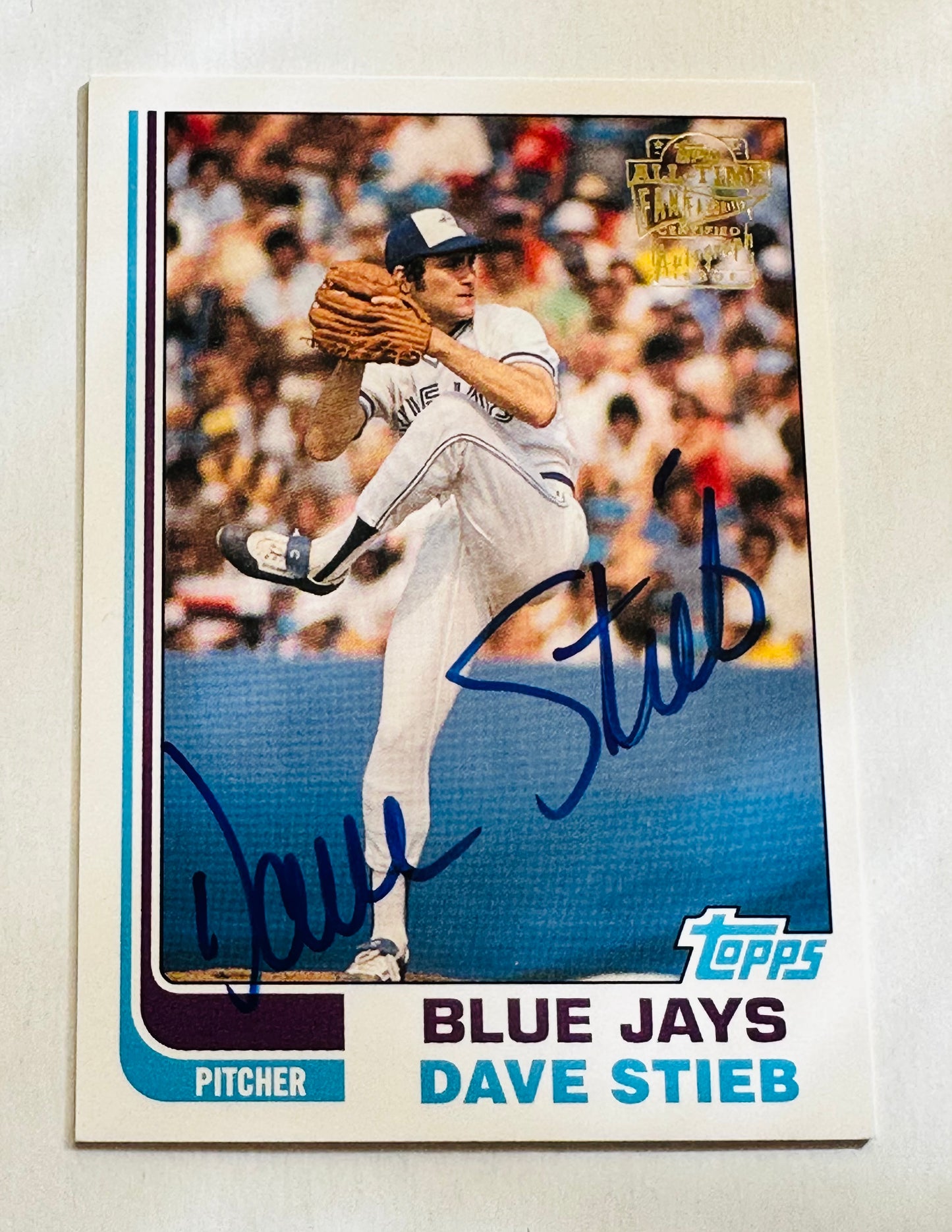 Toronto Blue Jays, Dave Stieb, rare topps certified autographed insert baseball card