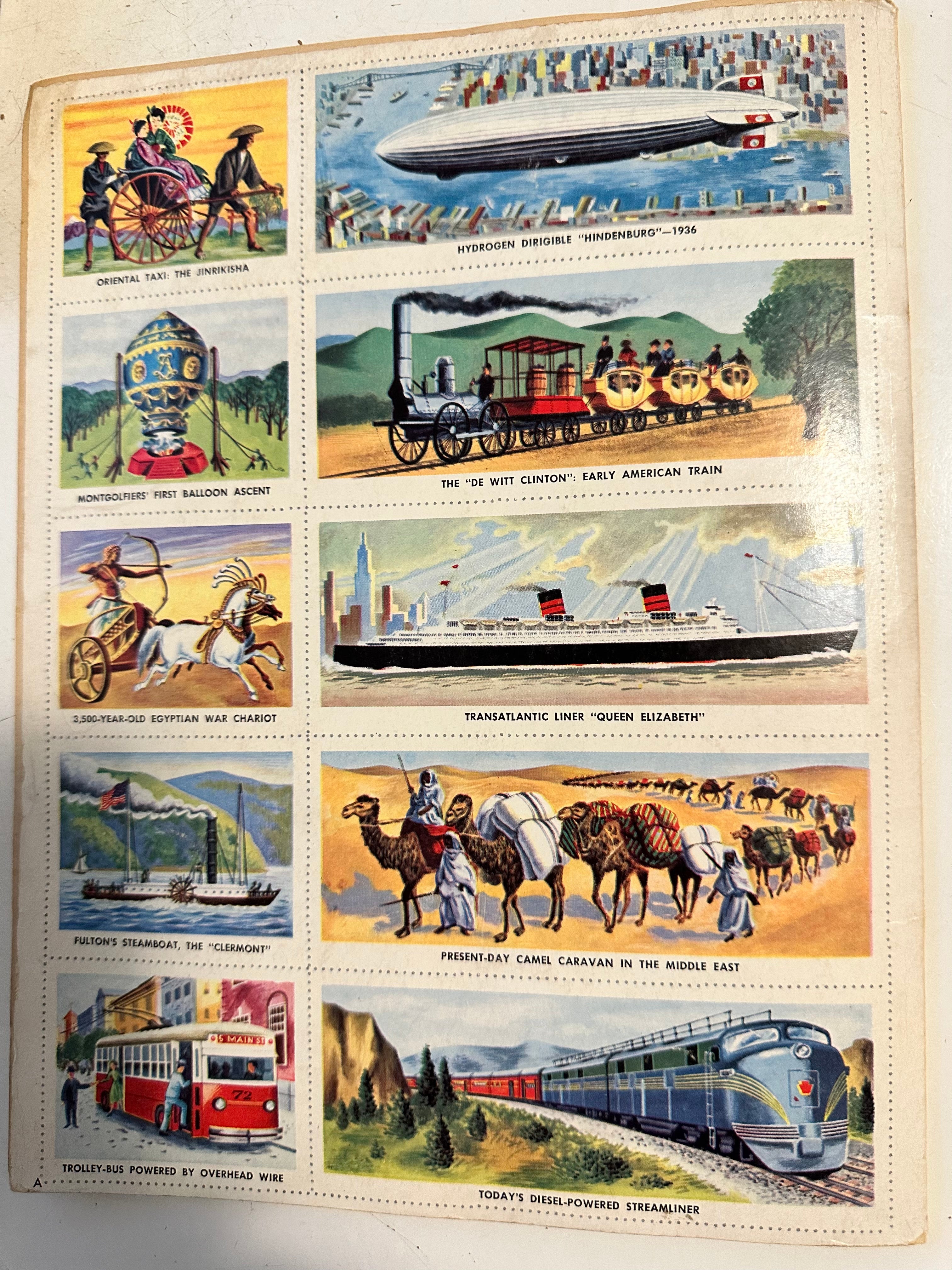 Transport stamps set in book 1955