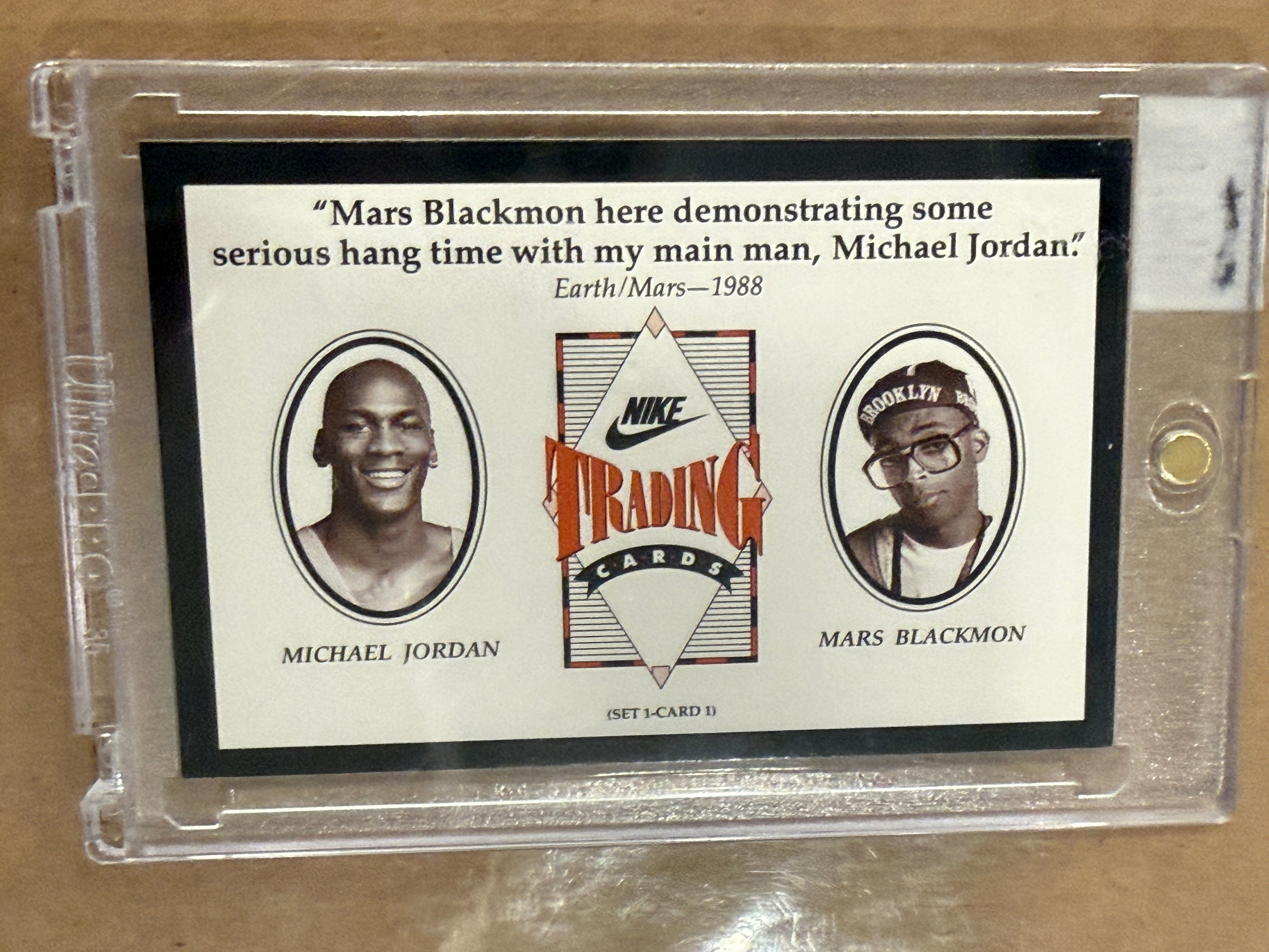 Michael Jordan Nike rare earth versus Mars basketball card 1991