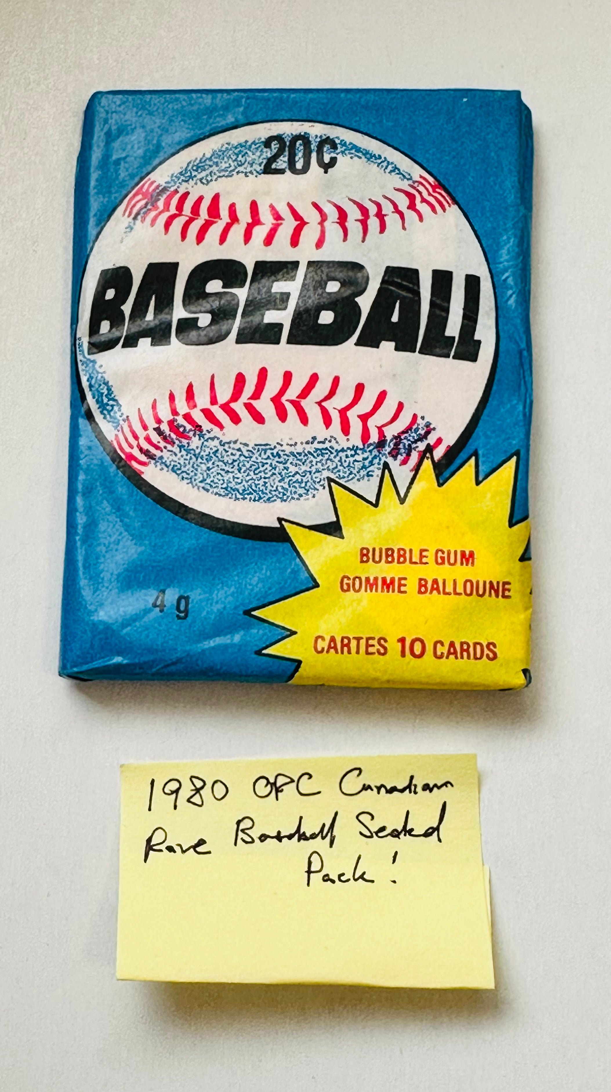 1980 opc Canadian baseball rare sealed pack