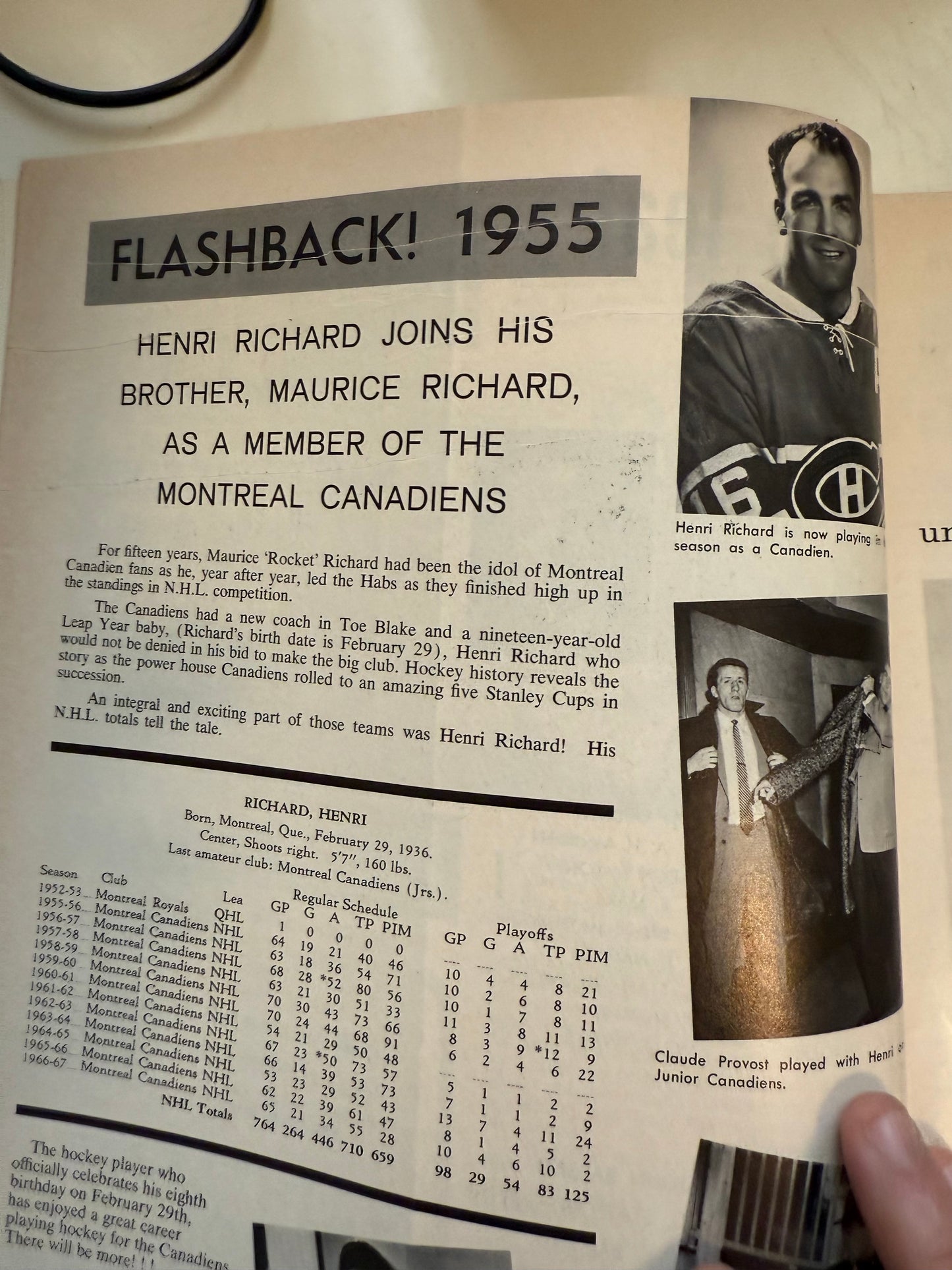 Toronto Maple hockey game program February/March 1968