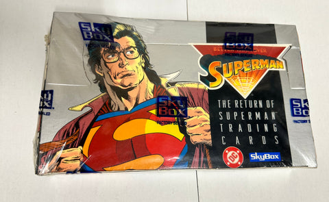 Superman The Return of Superman Skybox comic cards 36 packs box 1993