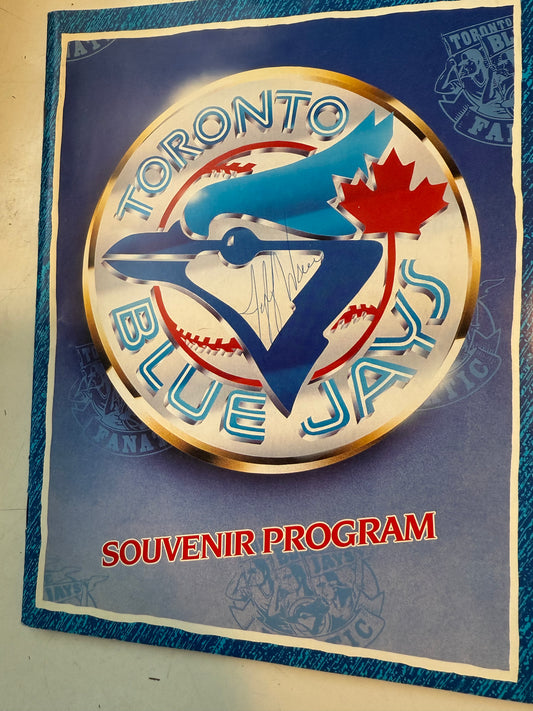 Toronto Blue Jays baseball program with vintage postcard 1992