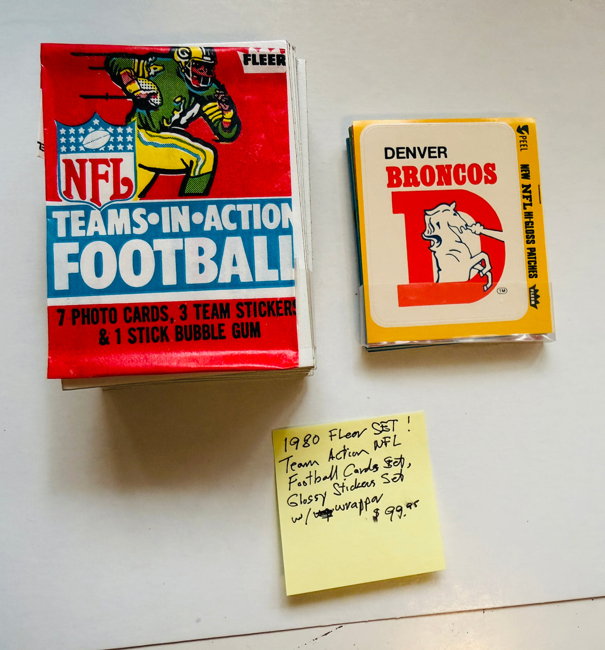 1980 Team Action NFL football cards set  and glossy logos set