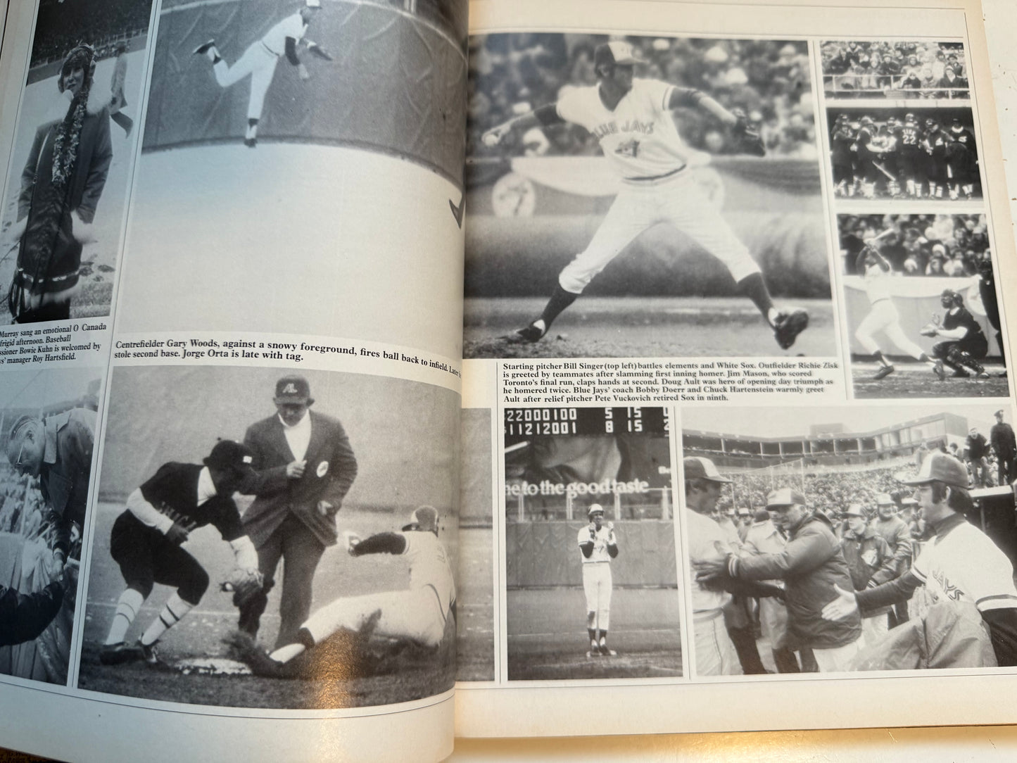 Toronto Blue Jays baseball scorebook program 1977 with news clips