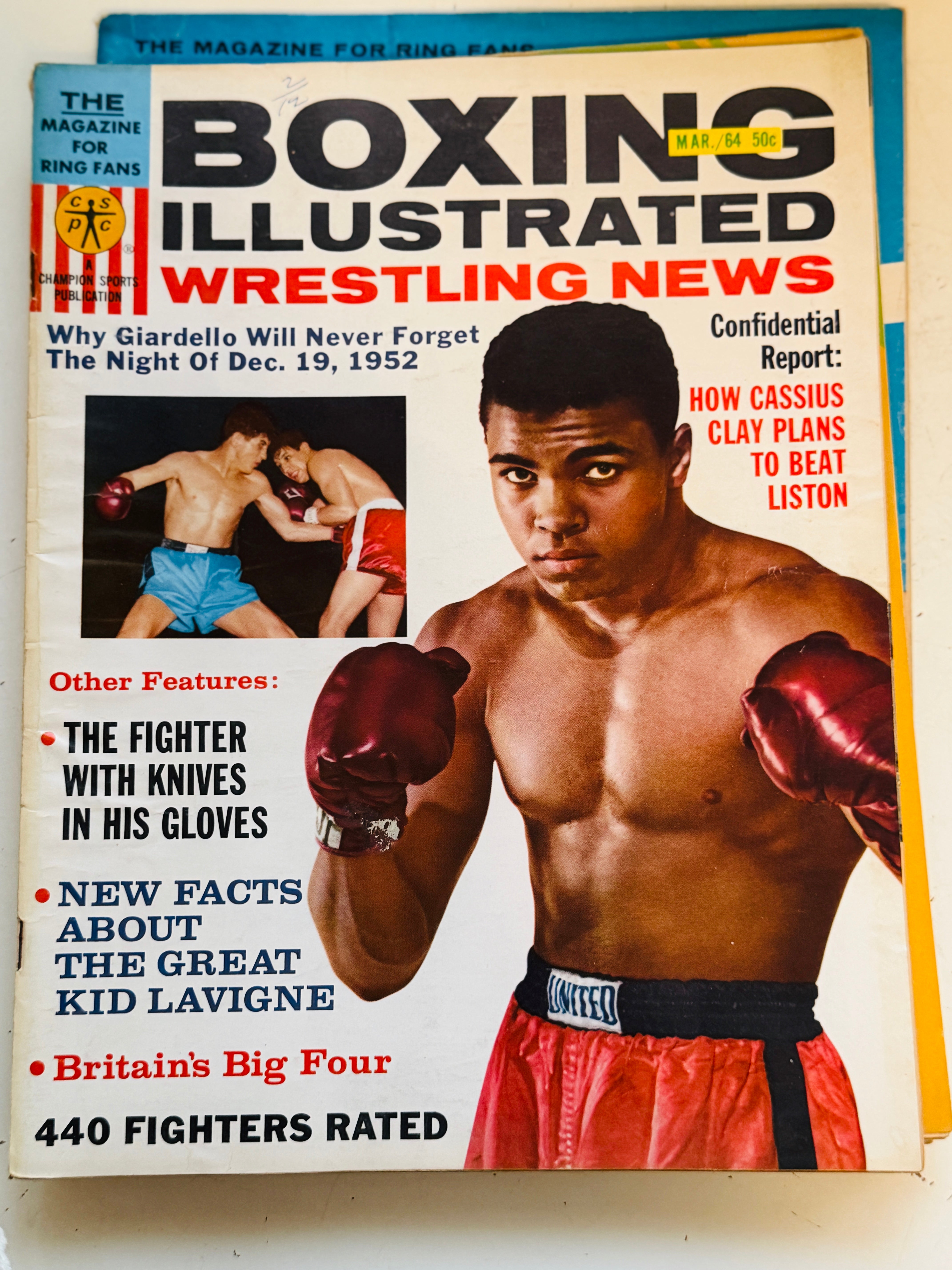 Boxing vintage Muhammad Ali magazine March 1964