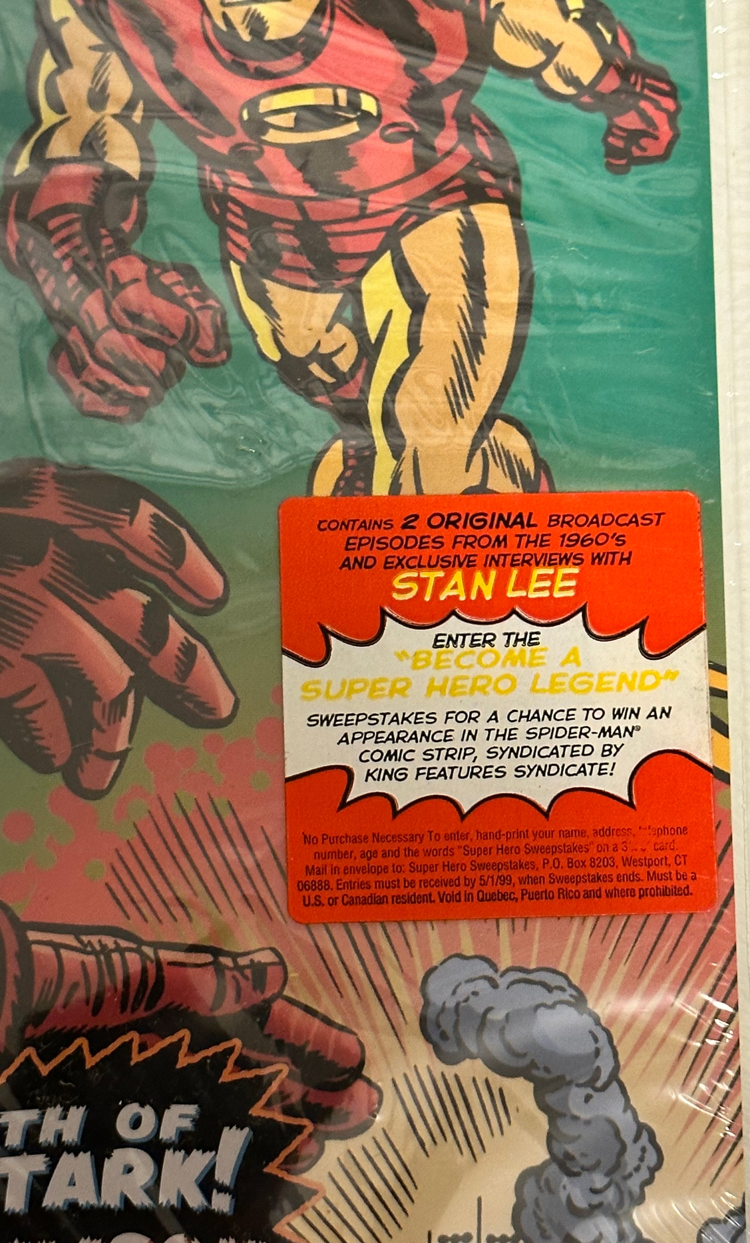 Iron Man Marvel comics rare VHS factory sealed 1998