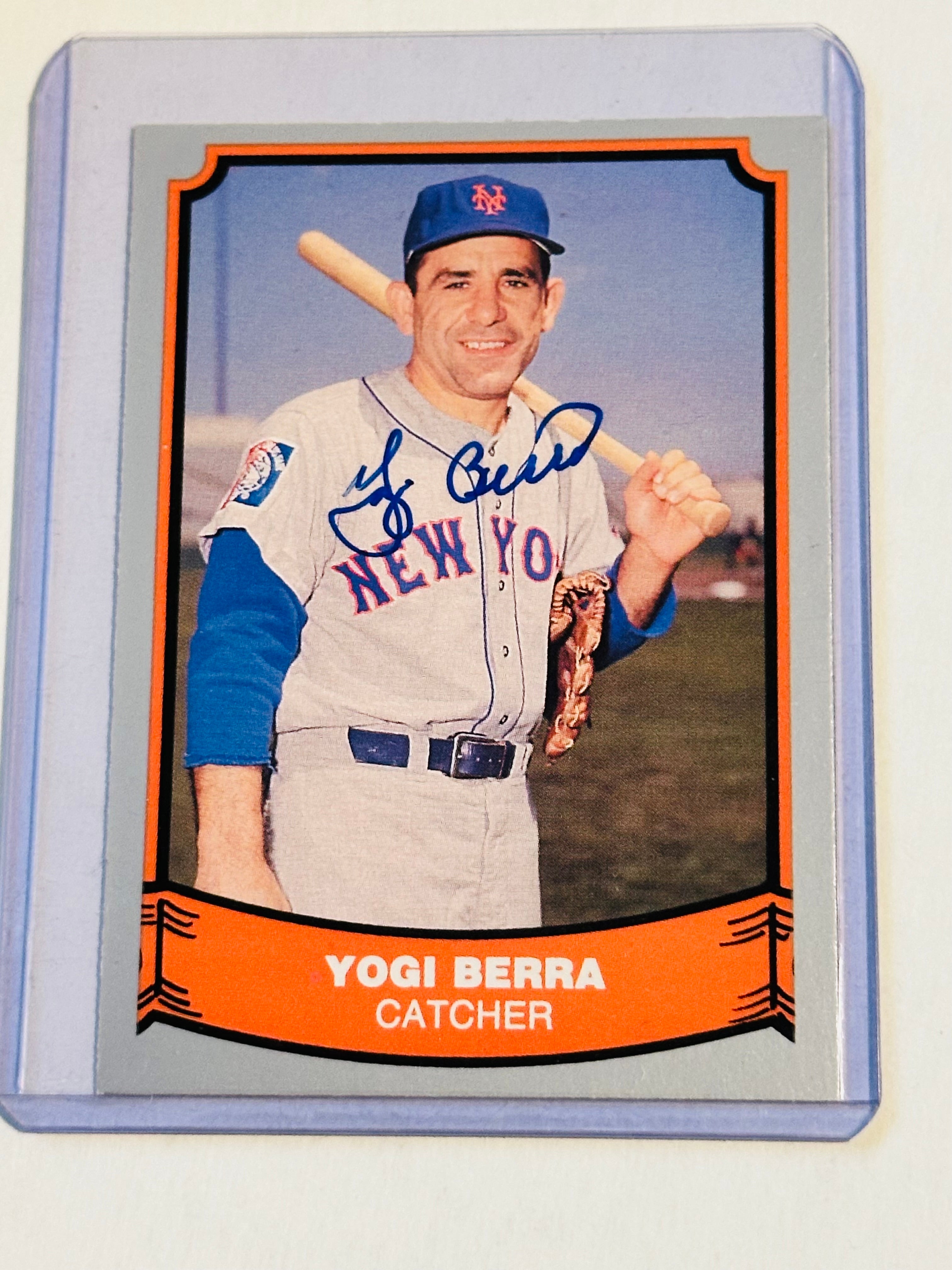 Yogi Berra signed in person baseball card with COA