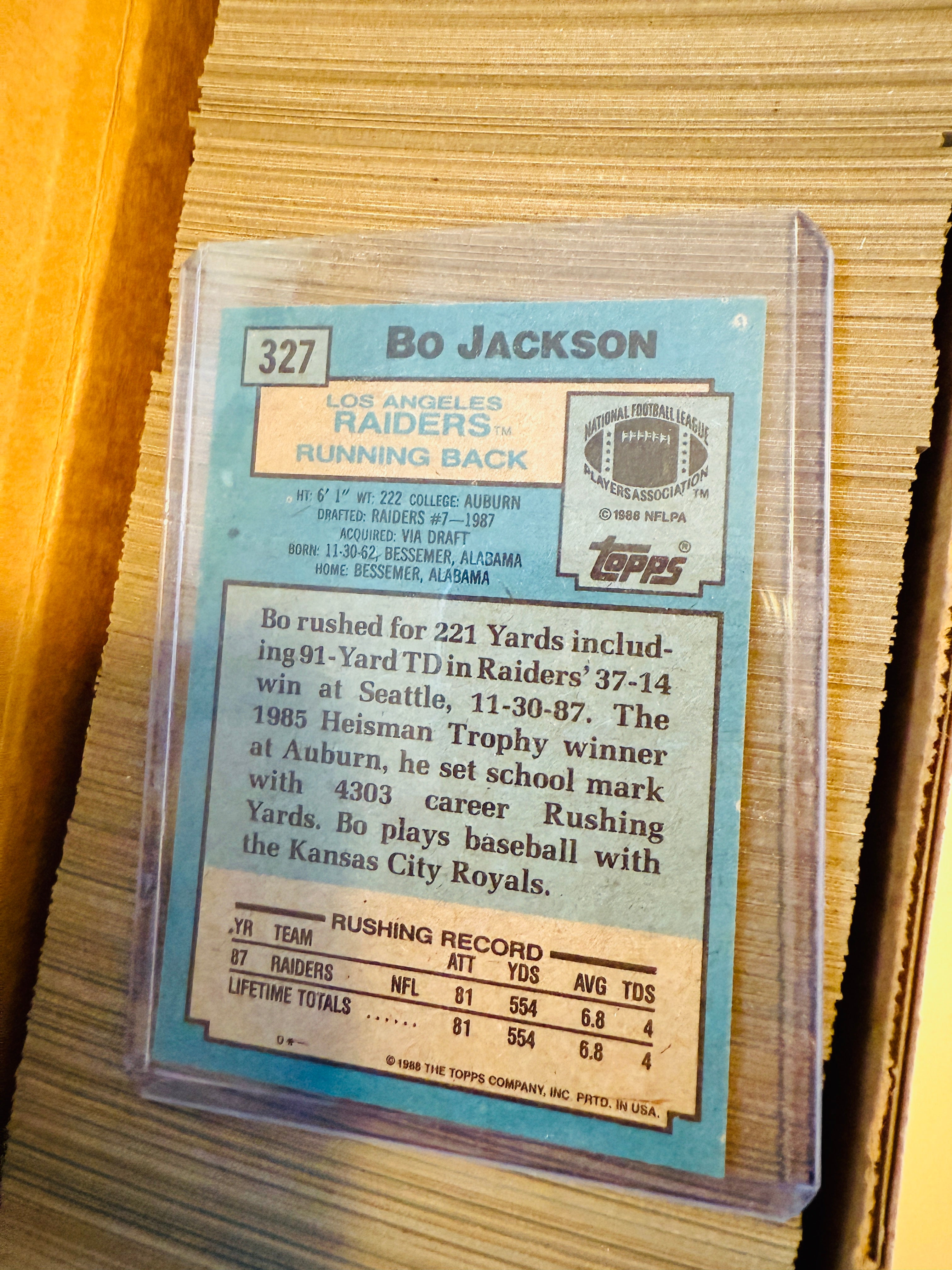 1988 Topps Football cards factory nm-mint set (Bo Jackson rookie)