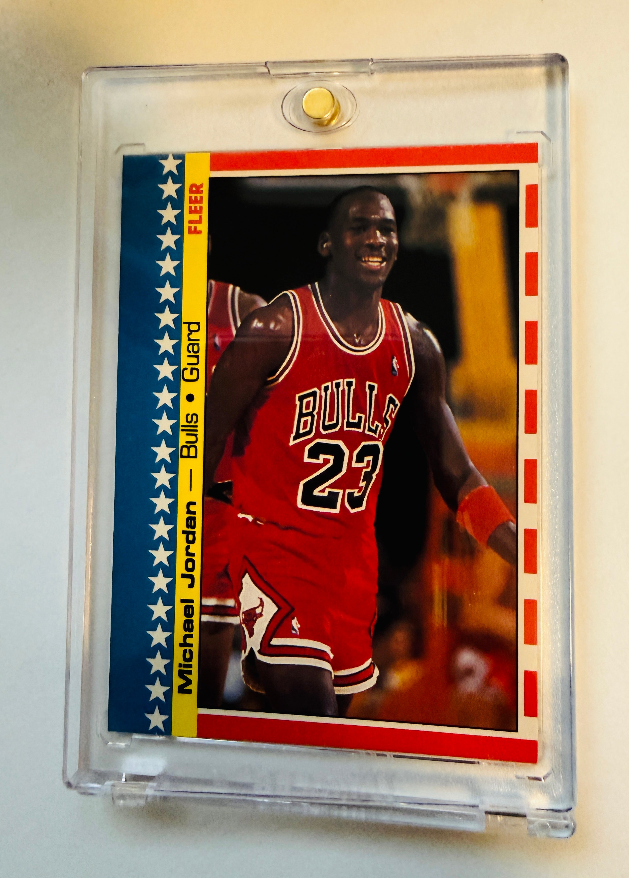 Michael Jordan Fleer sticker basketball card high grade 1987