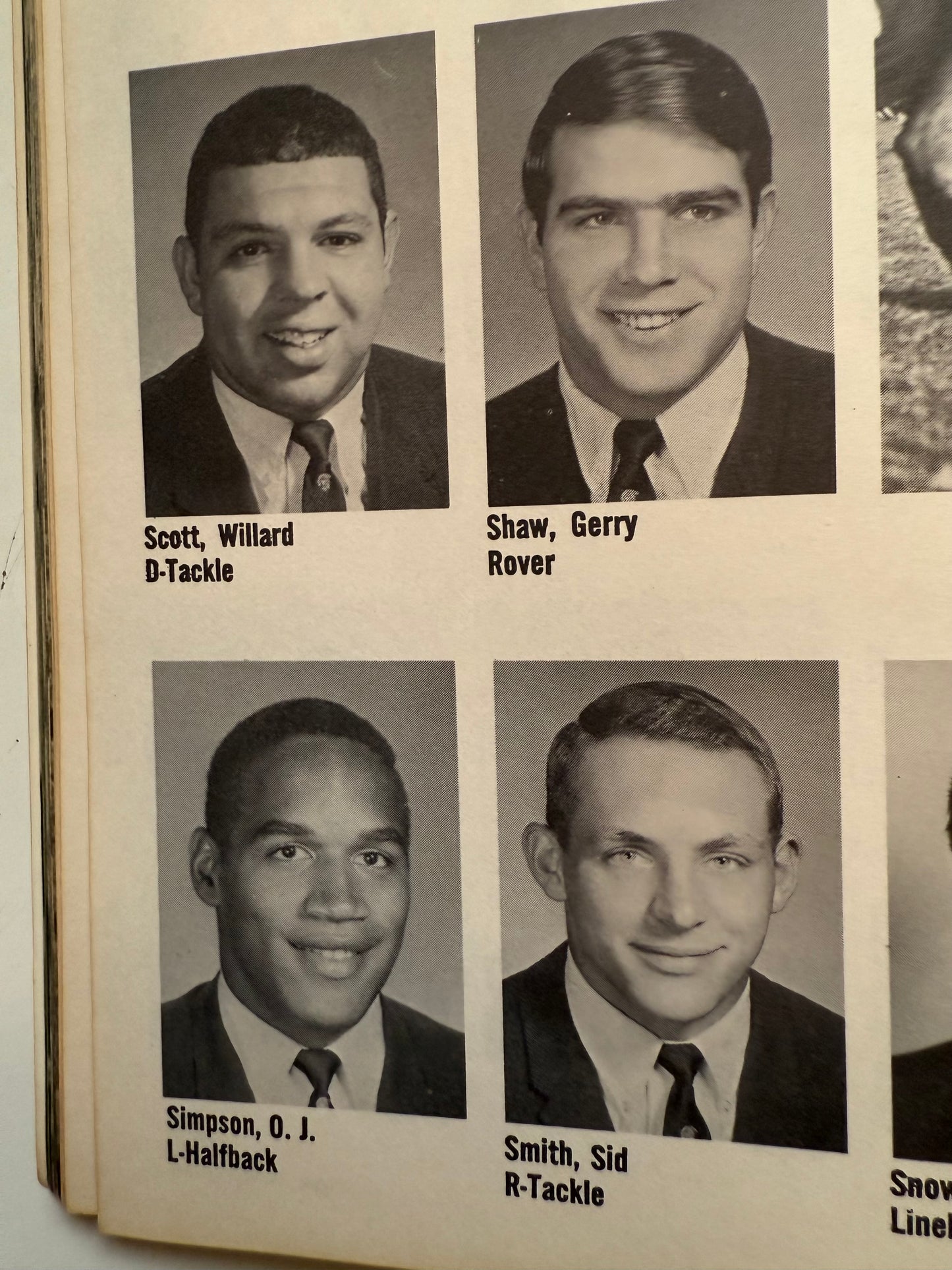 Notre Dame vs USC football game program with OJ Simpson 1968