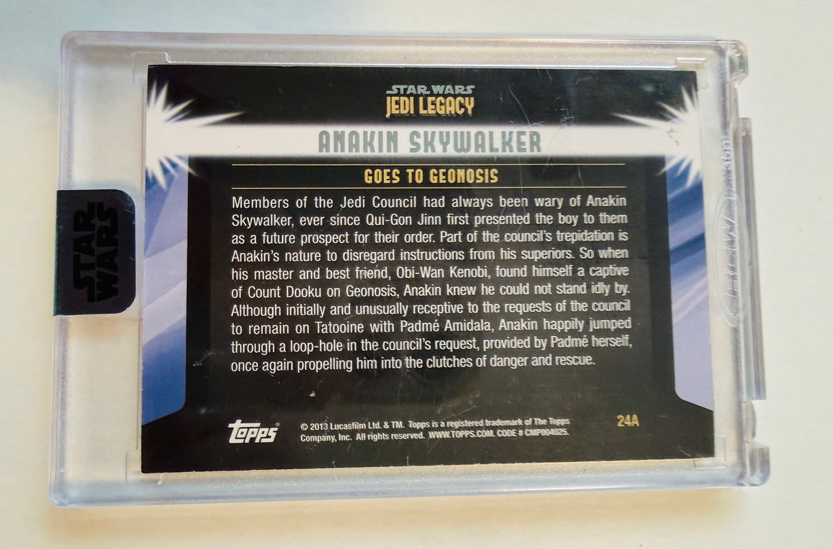 Star Wars archives Hayden Christensen rare autographed insert card 1/6 from 2013