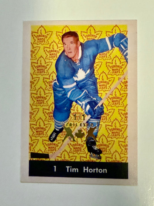 Tim Horton 1/1 rare Sportcard Fall expo promo card 2001