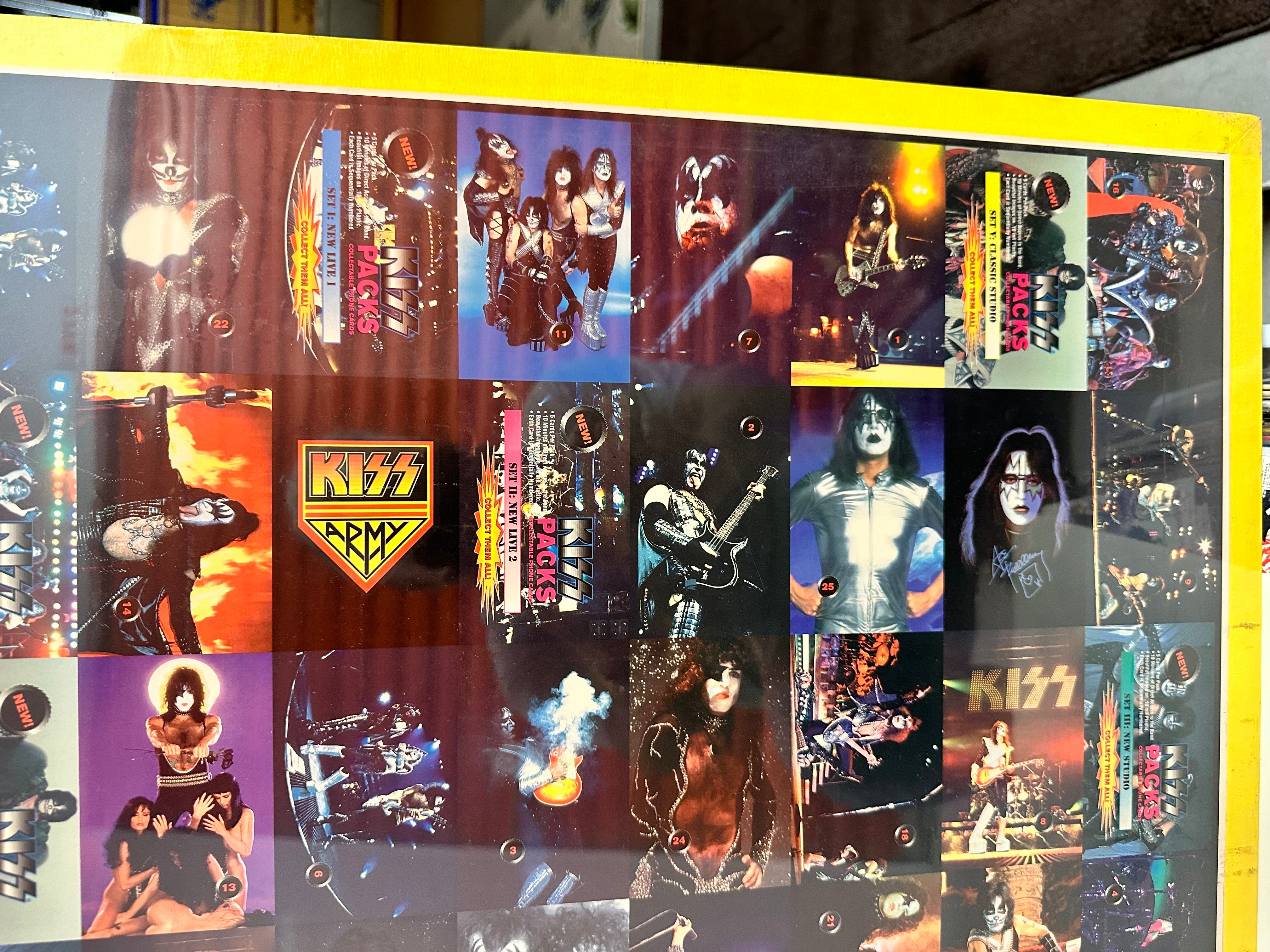 Kiss Phonecards rare limited issued uncut cards sheet 1996