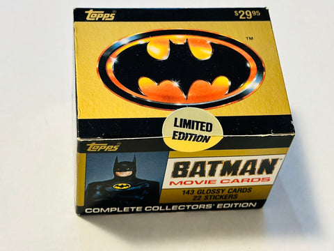 Batman movie deluxe glossy series 1 cards and stickers set in factory box 1989