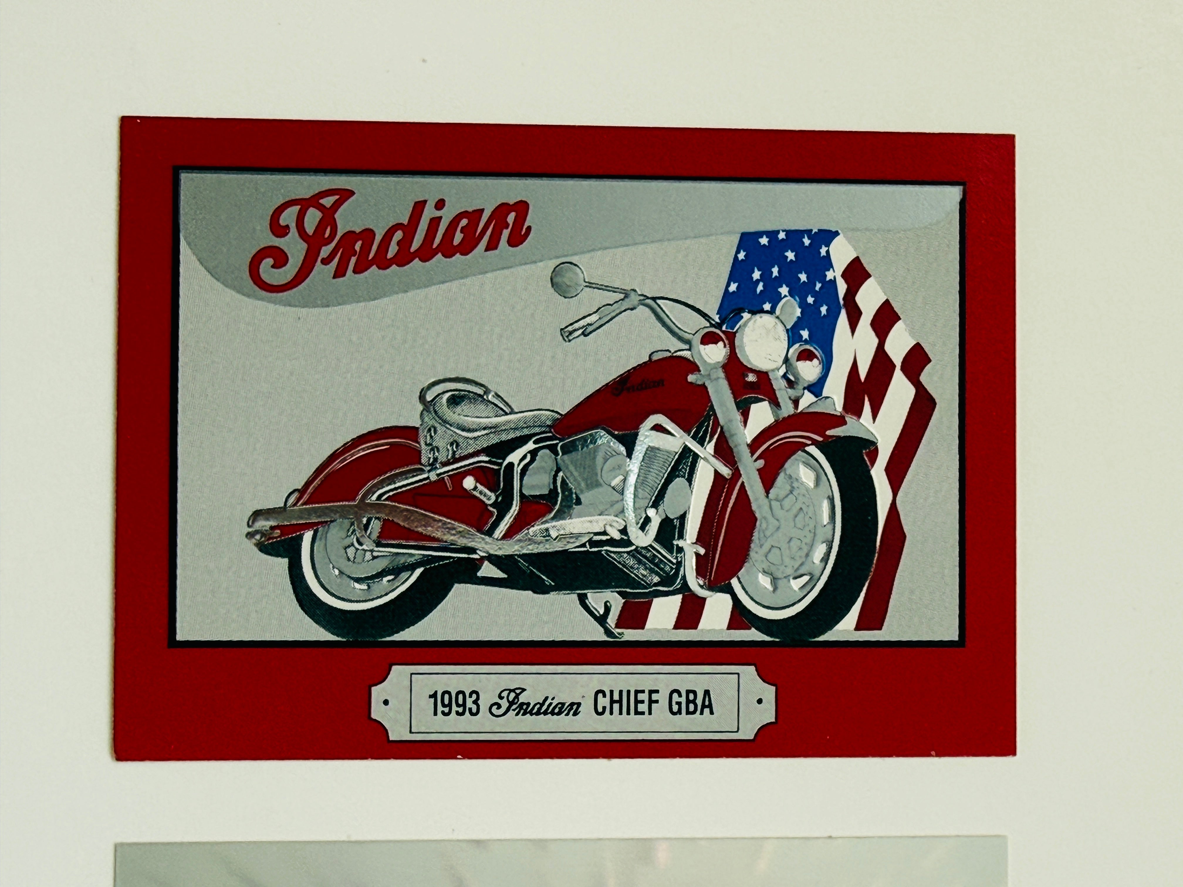Indian Motorcycle 3 cards rare preview promo-set 1990