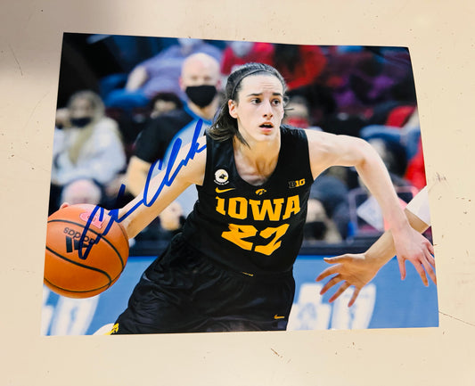 WNBA Caitlin Clark autographed 8x10 signed basketball photo with COA