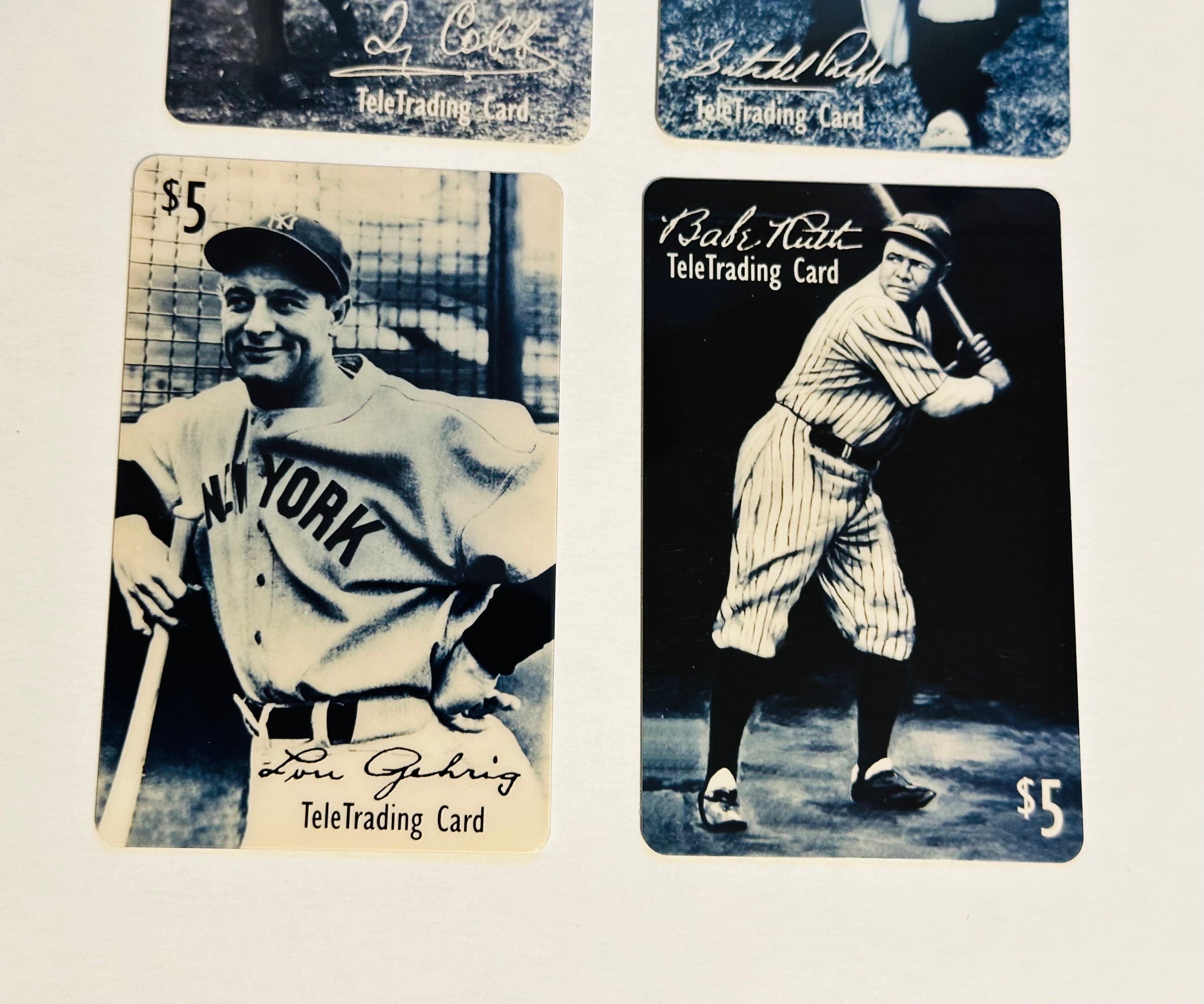Baseball legends phonecards set 1990s