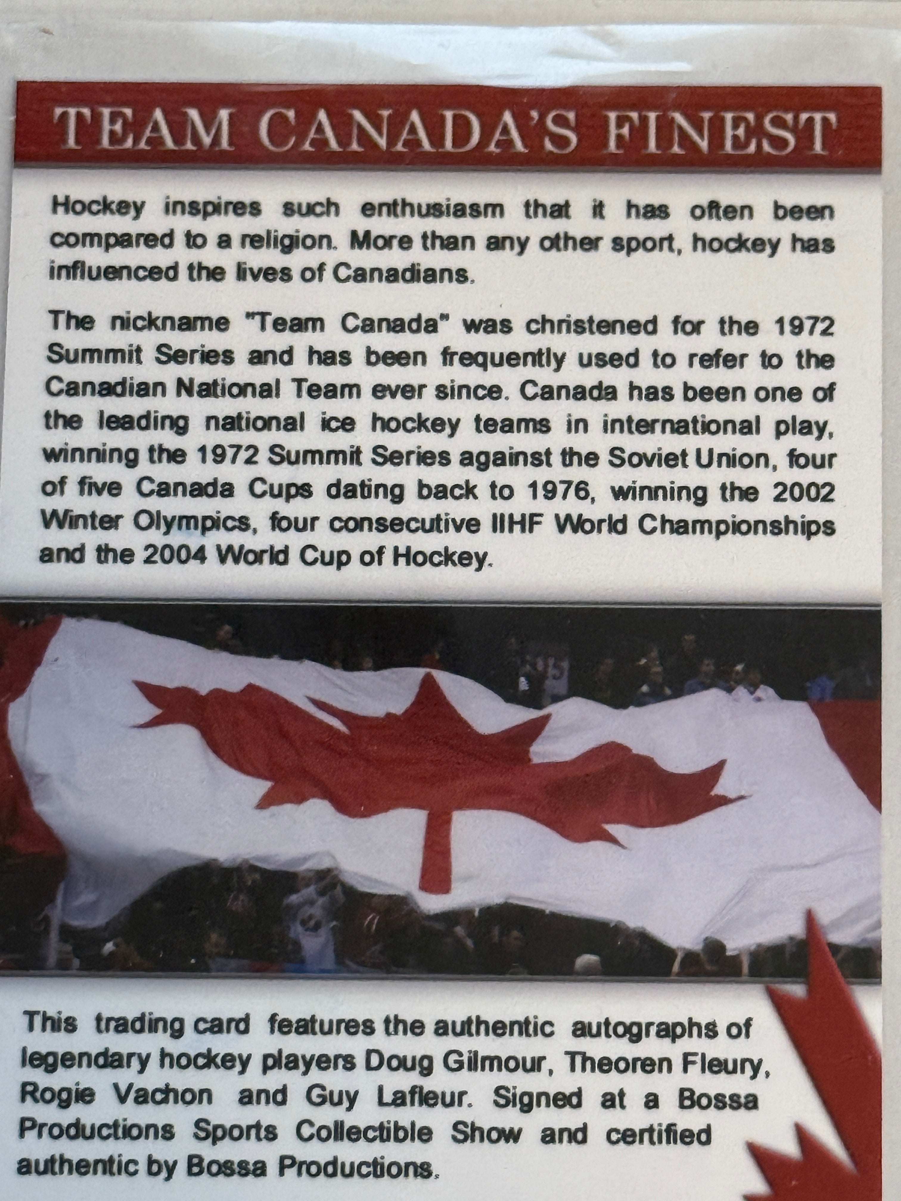 Team Canada hockey rare 24/25 quad autograph card!