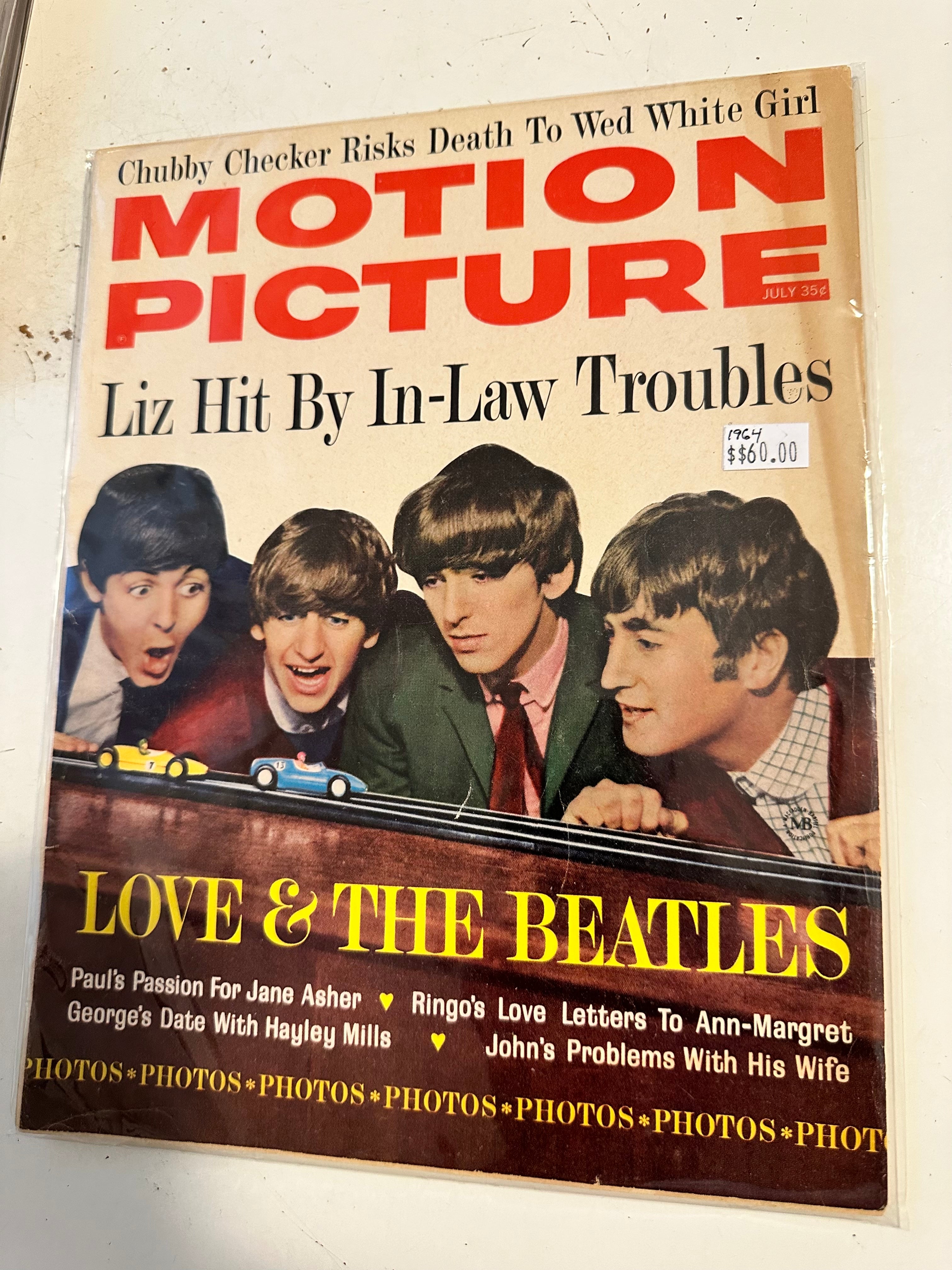 The Beatles featured in Motion Picture movie magazine 1964