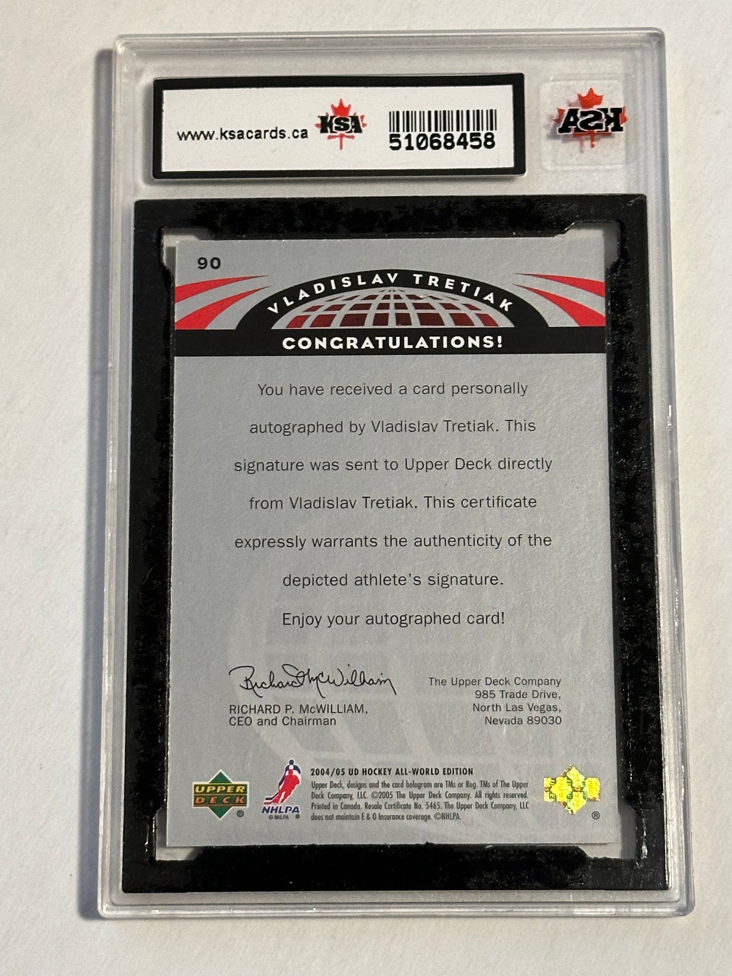 Vladislav Tretiak rare graded autograph insert hockey card