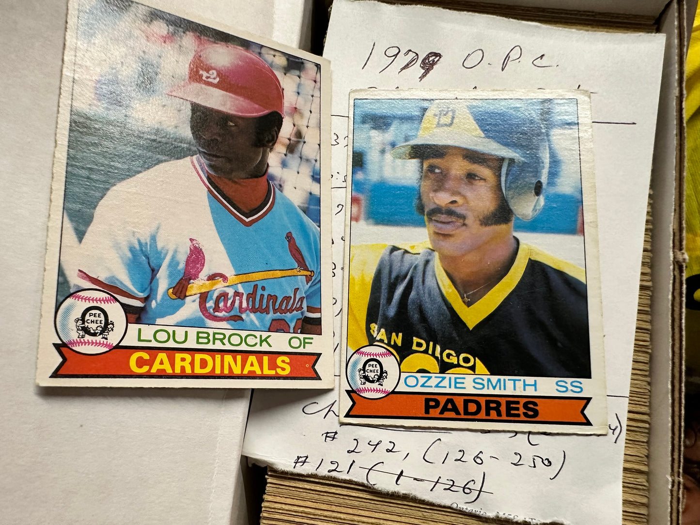 1979 Opc Canadian version rarer baseball cards set missing some cards