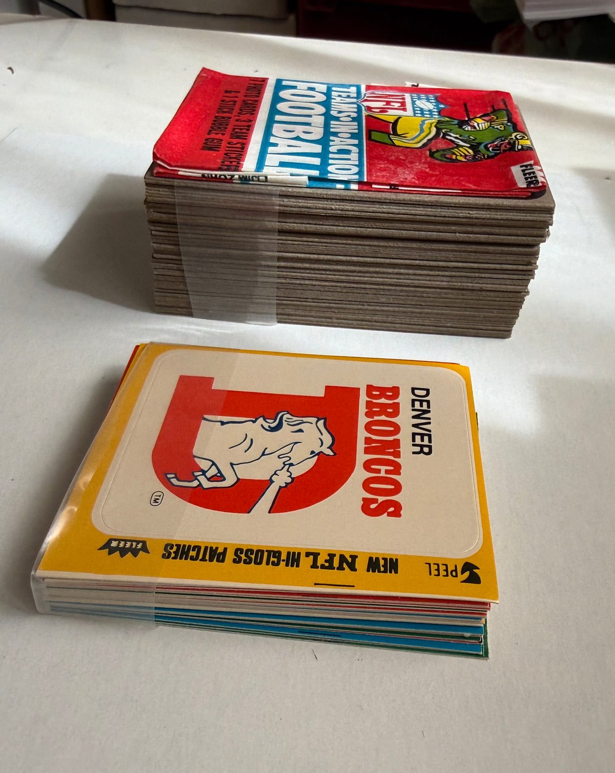 1980 Team Action NFL football cards set  and glossy logos set