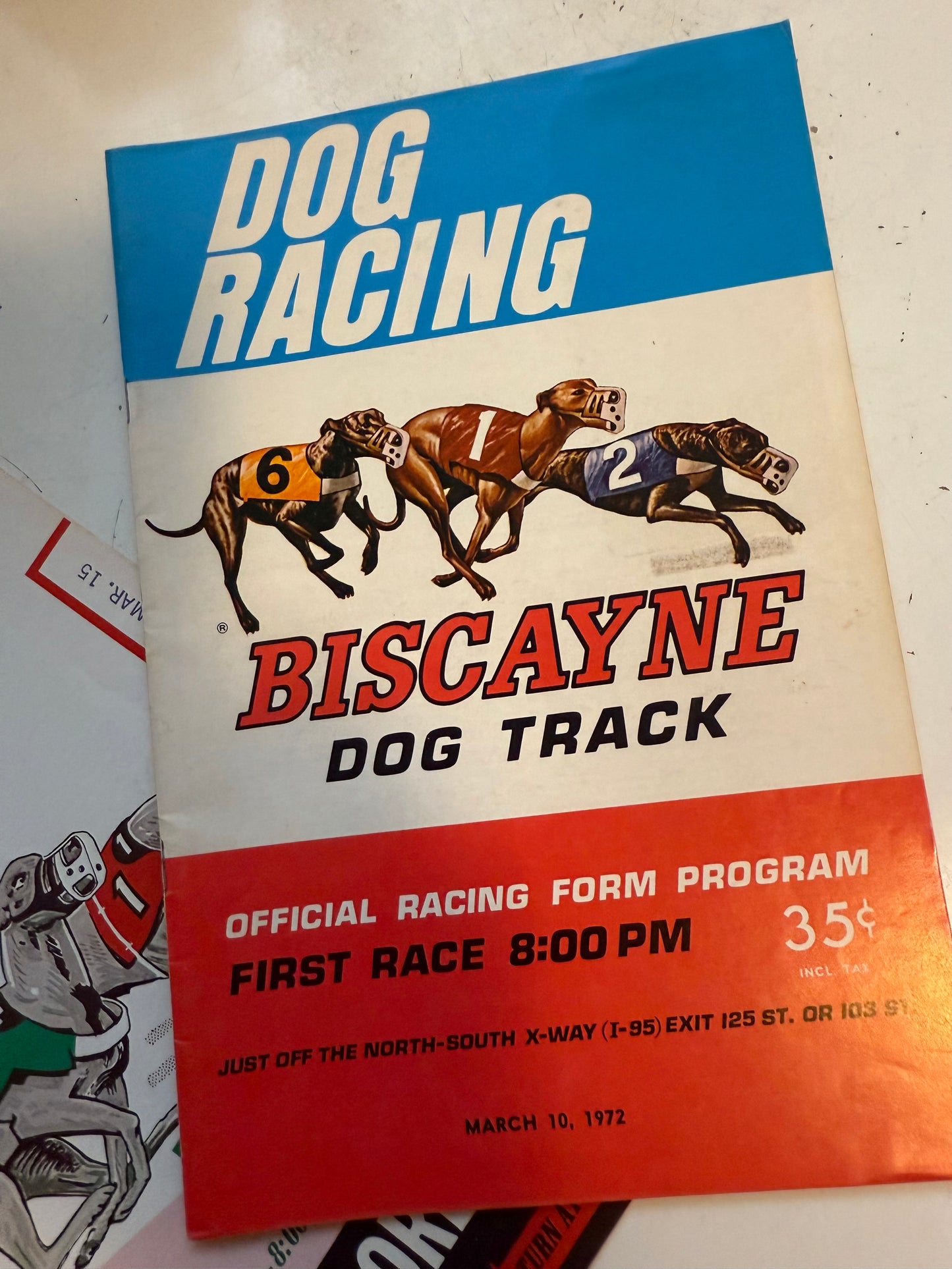 Dog racing 4 vintage programs 1960s and 1970s lot deal