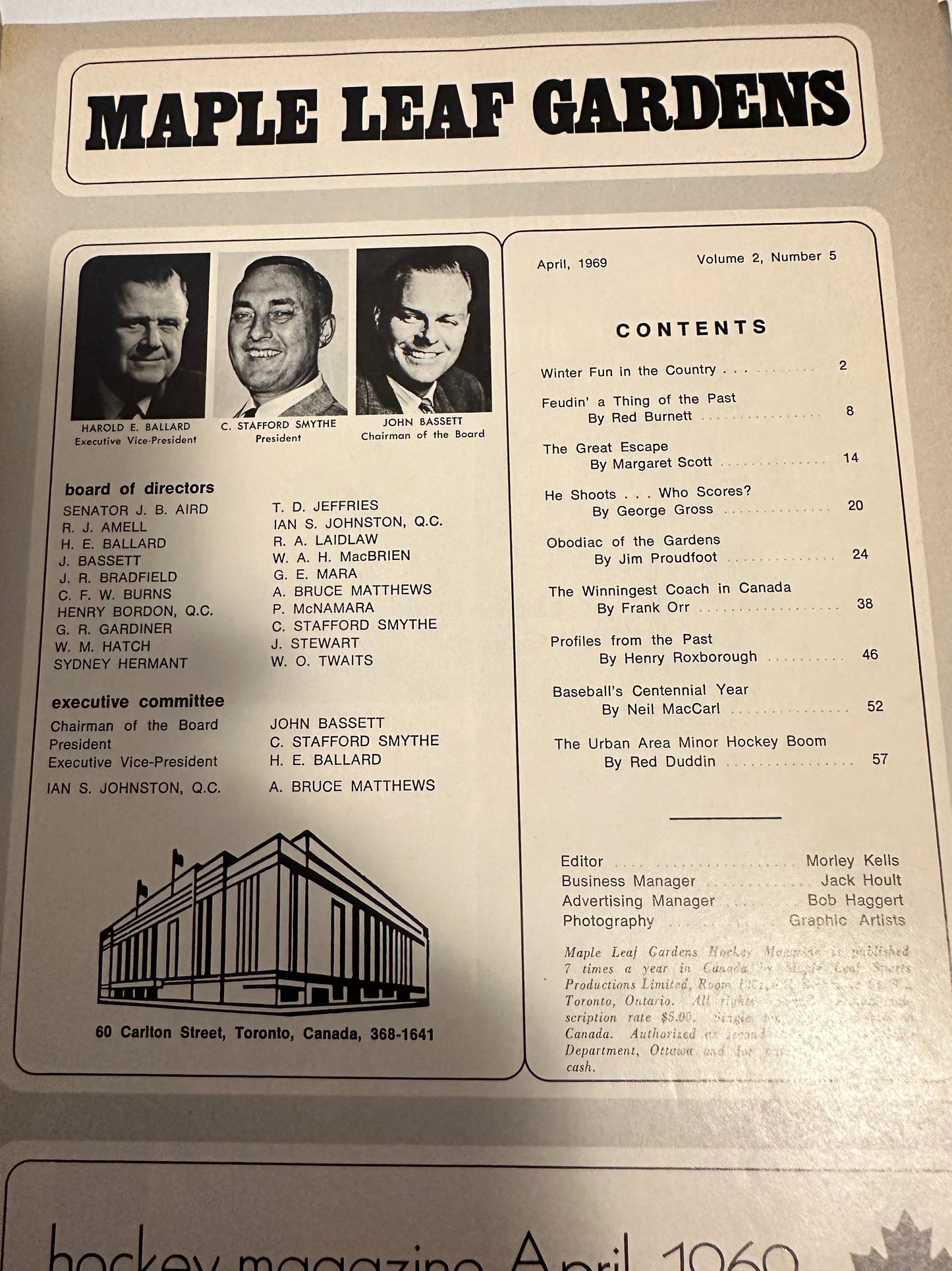 Maple Leaf Gardens March 8 game program 1968/69