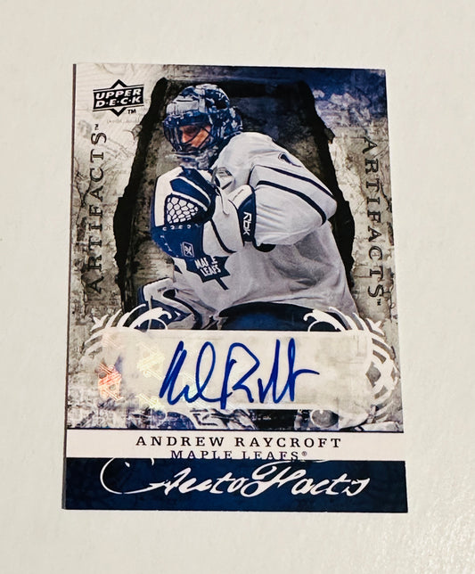 Andrew Raycroft Toronto Maple Leafs upper deck autograph insert hockey card